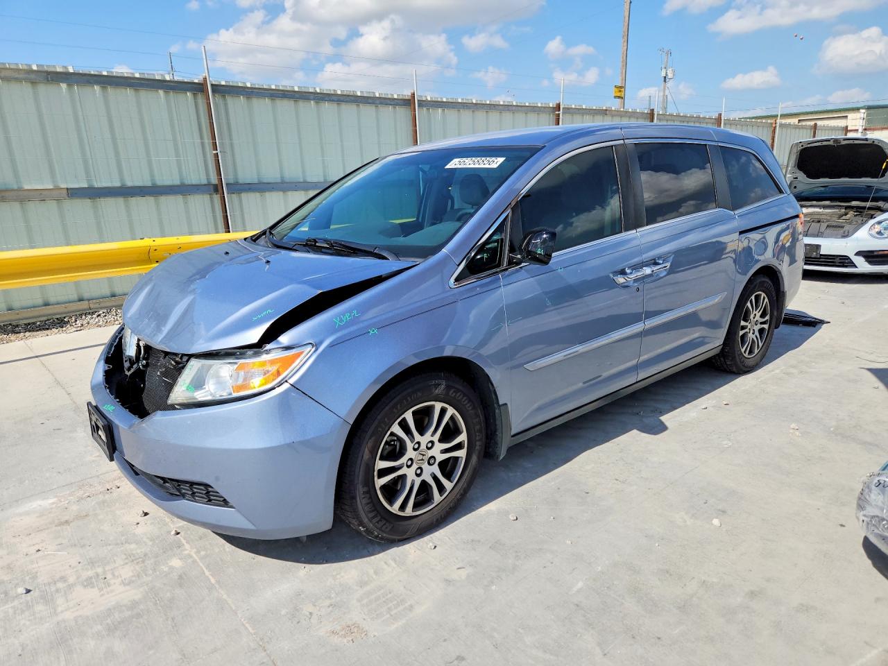 2013 Honda Odyssey Ex Blue vin: 5FNRL5H46DB021588