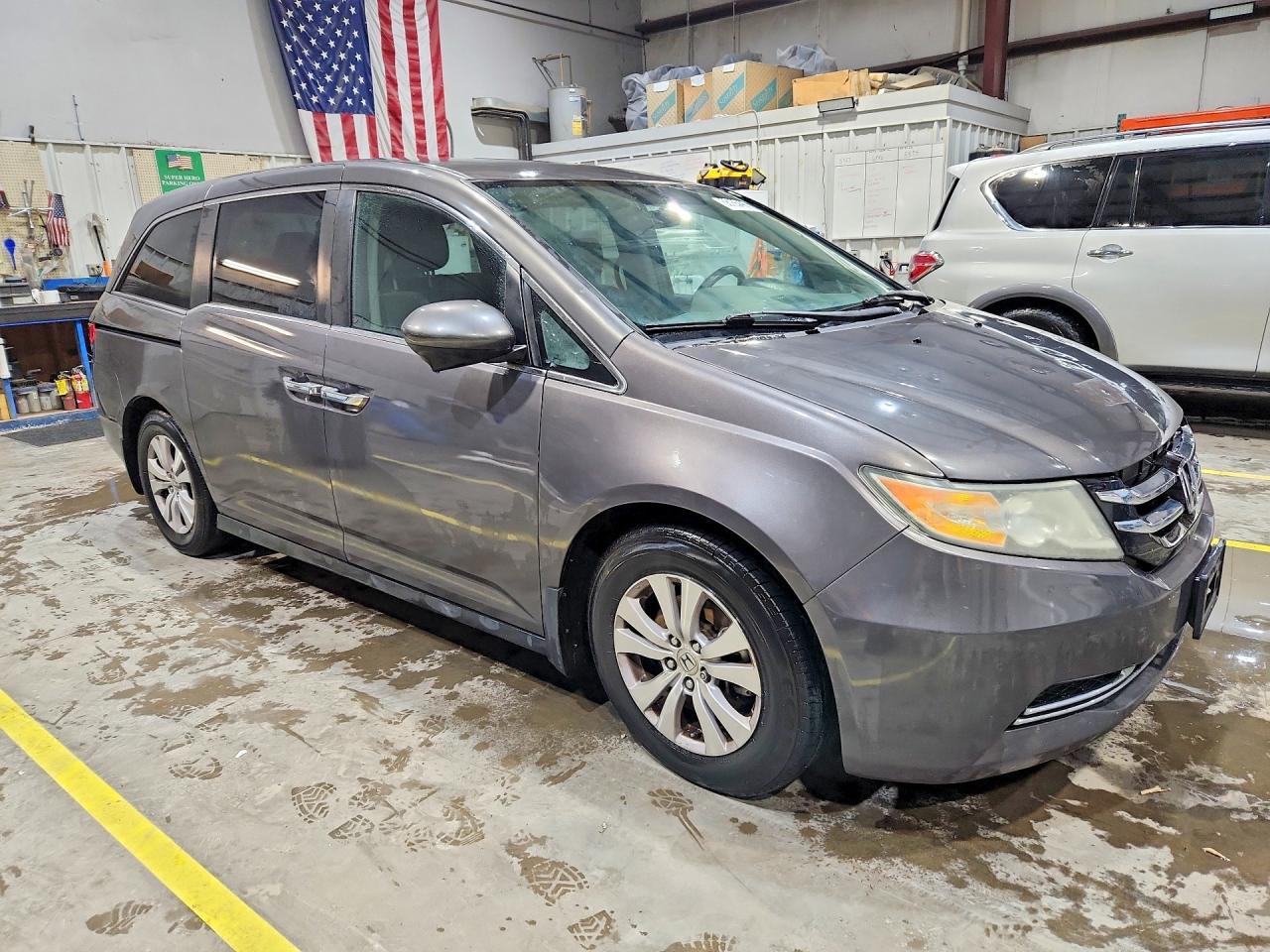 2014 Honda Odyssey Ex Gray vin: 5FNRL5H46EB030020