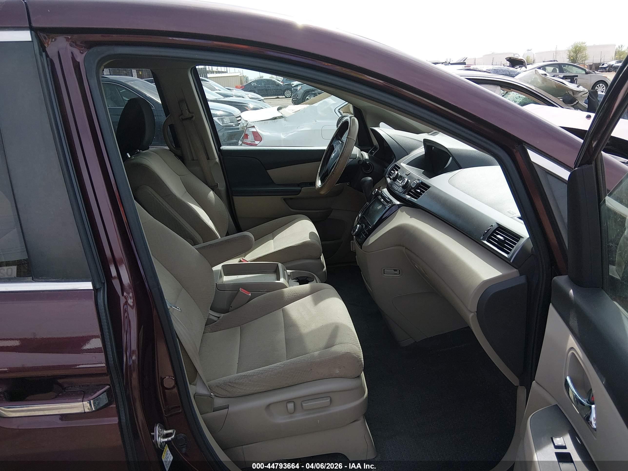 2014 Honda Odyssey Ex Burgundy vin: 5FNRL5H46EB050901
