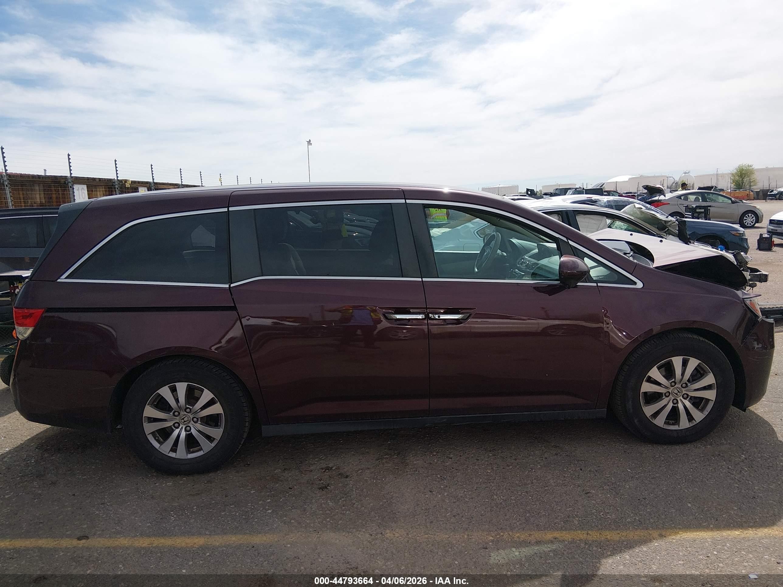 2014 Honda Odyssey Ex Burgundy vin: 5FNRL5H46EB050901
