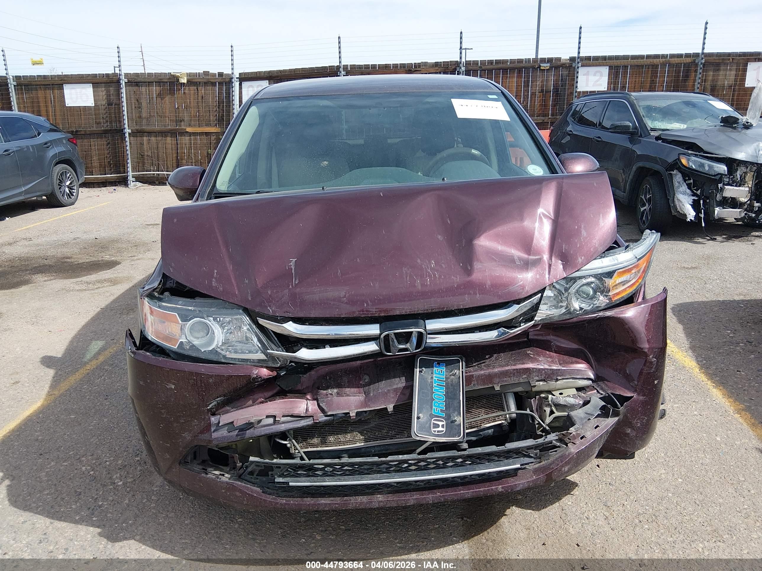 2014 Honda Odyssey Ex Burgundy vin: 5FNRL5H46EB050901