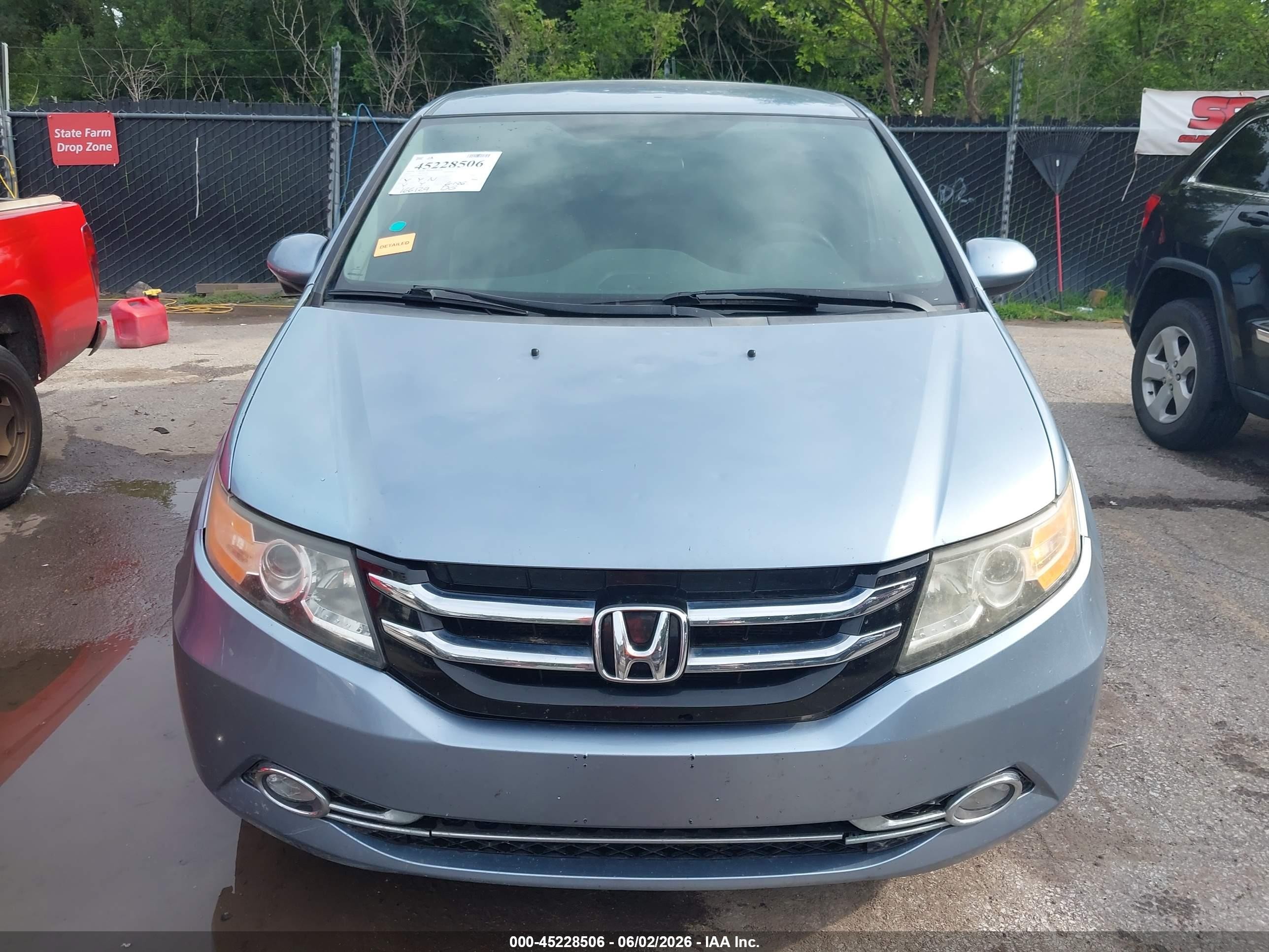2014 Honda Odyssey Ex Blue vin: 5FNRL5H46EB057900