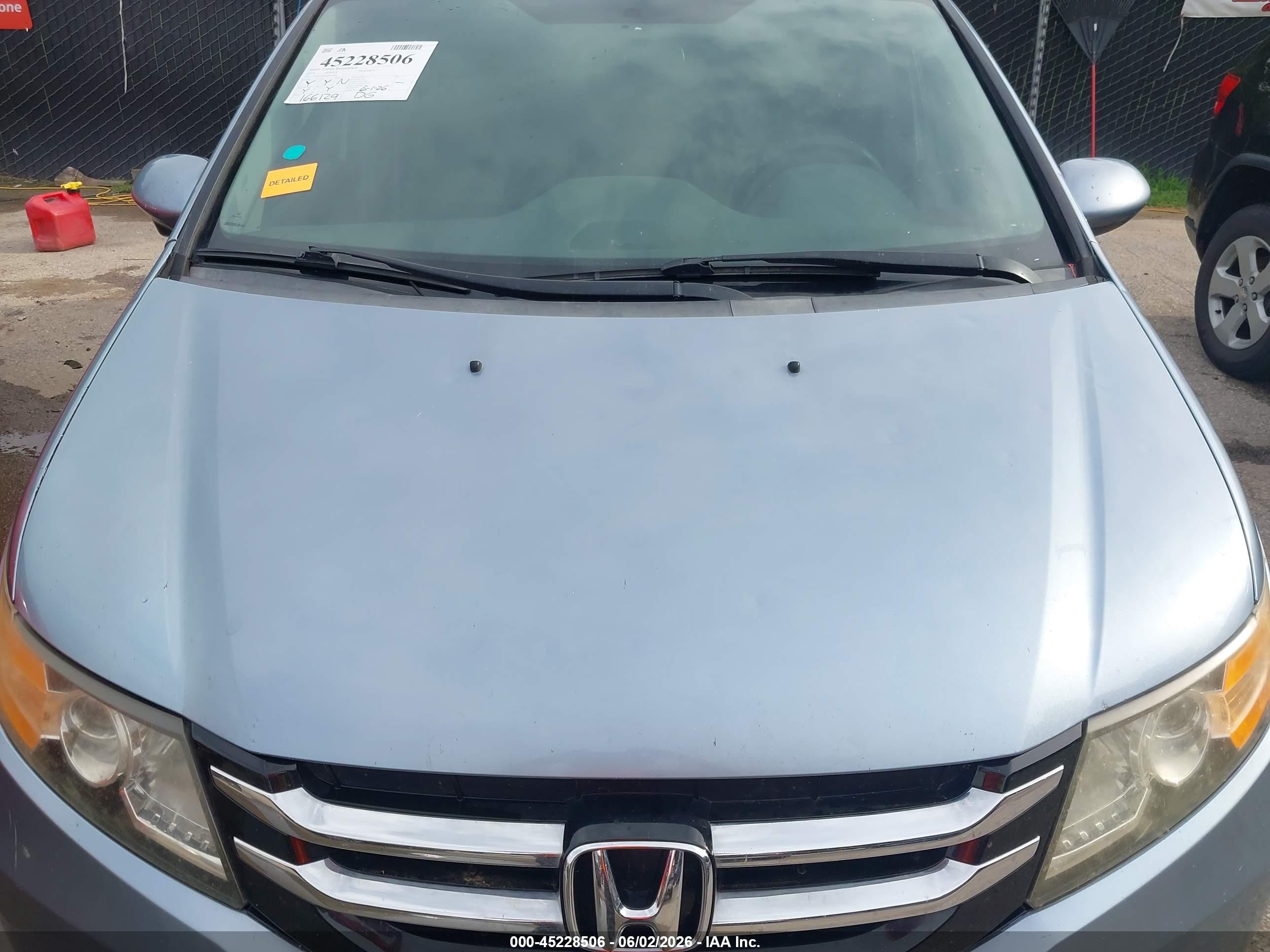2014 Honda Odyssey Ex Blue vin: 5FNRL5H46EB057900