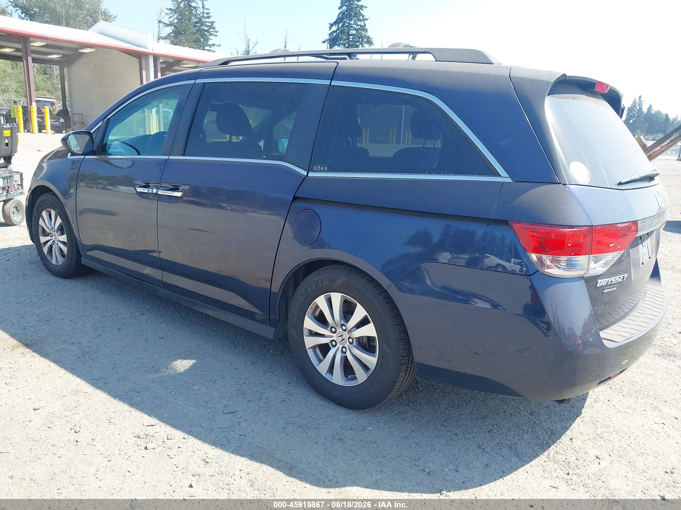 2014 Honda Odyssey Ex Blue vin: 5FNRL5H46EB109381