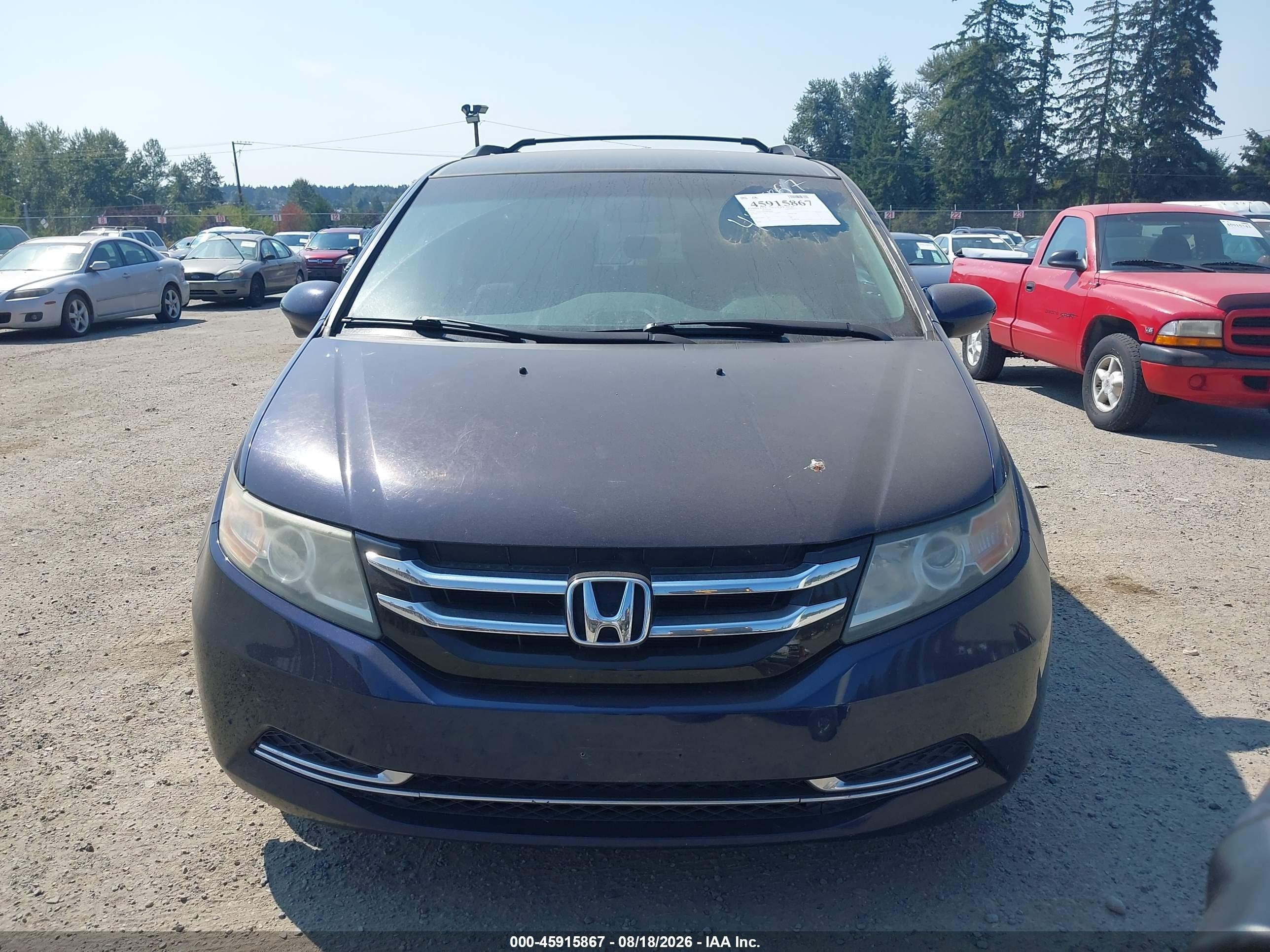 2014 Honda Odyssey Ex Blue vin: 5FNRL5H46EB109381