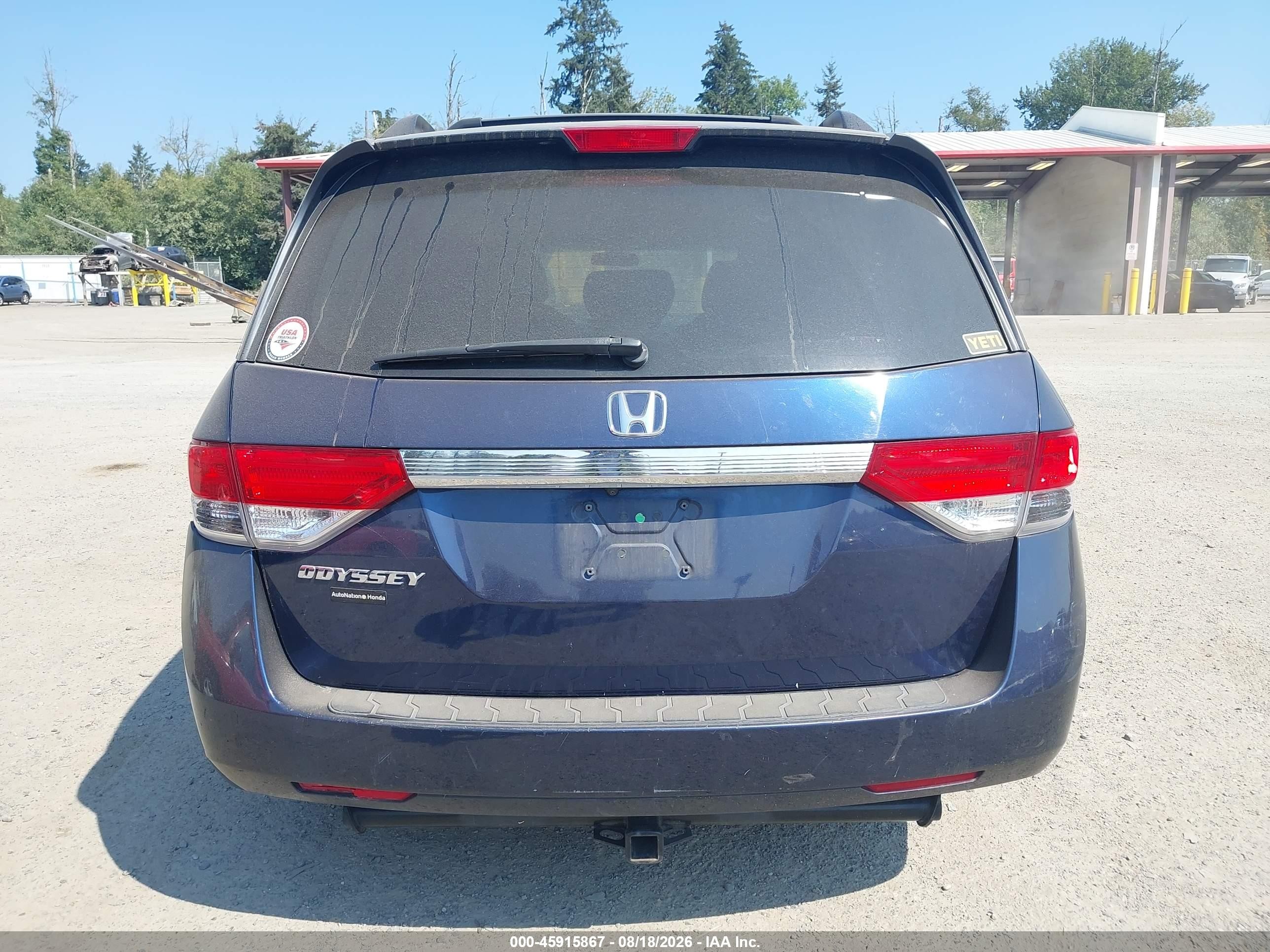 2014 Honda Odyssey Ex Blue vin: 5FNRL5H46EB109381