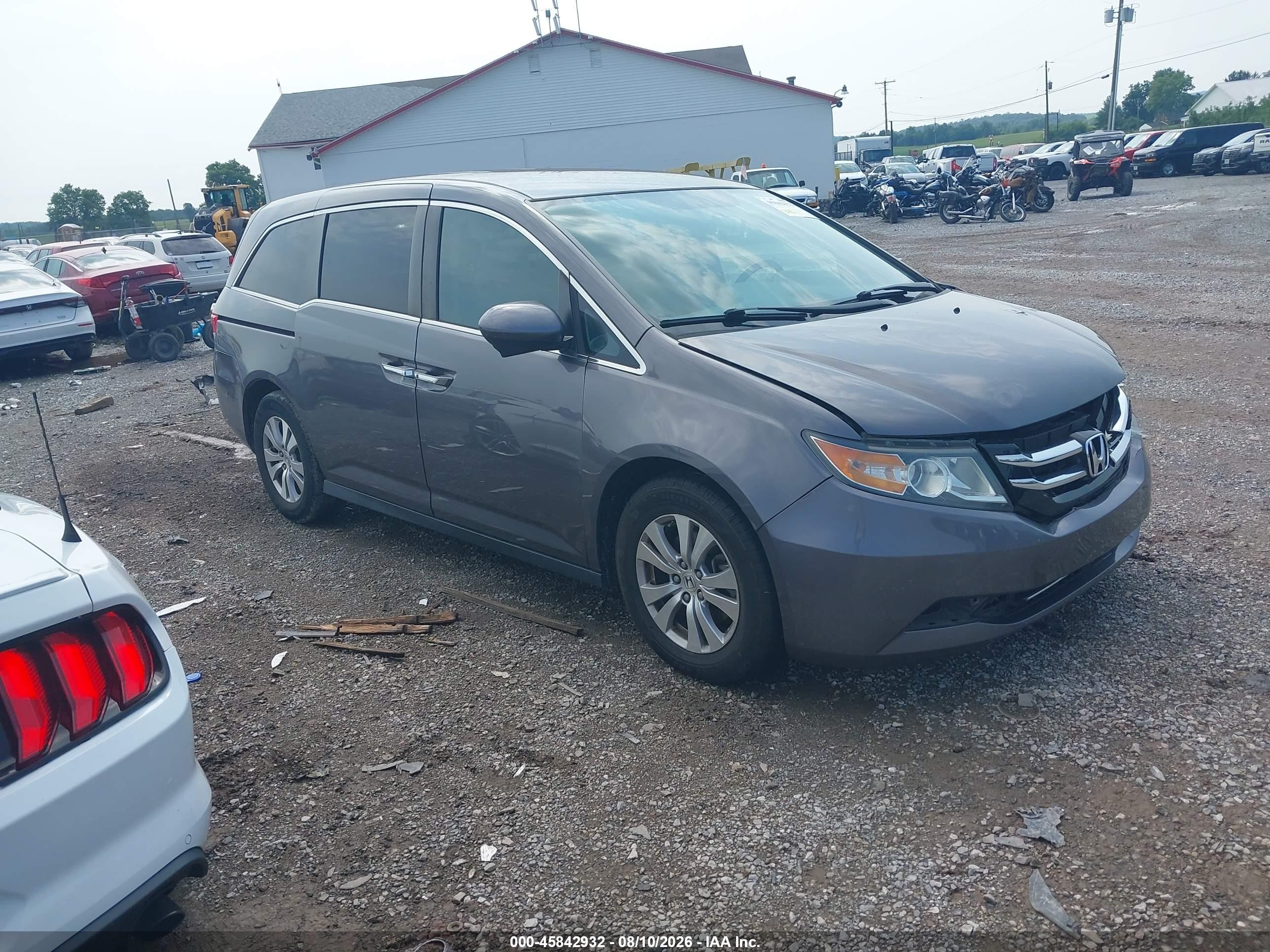 2015 Honda Odyssey Ex Gray vin: 5FNRL5H46FB068929