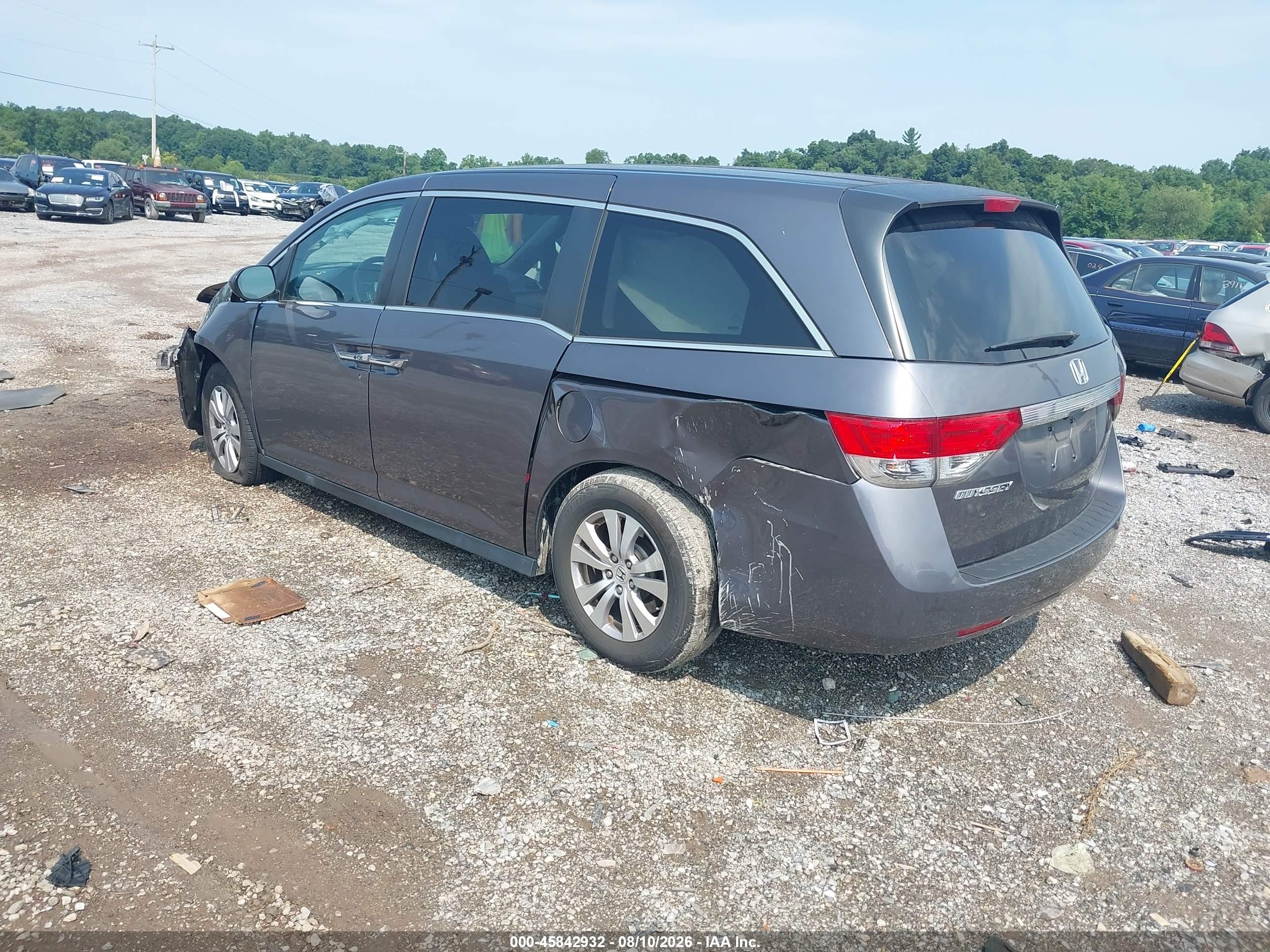 2015 Honda Odyssey Ex Gray vin: 5FNRL5H46FB068929