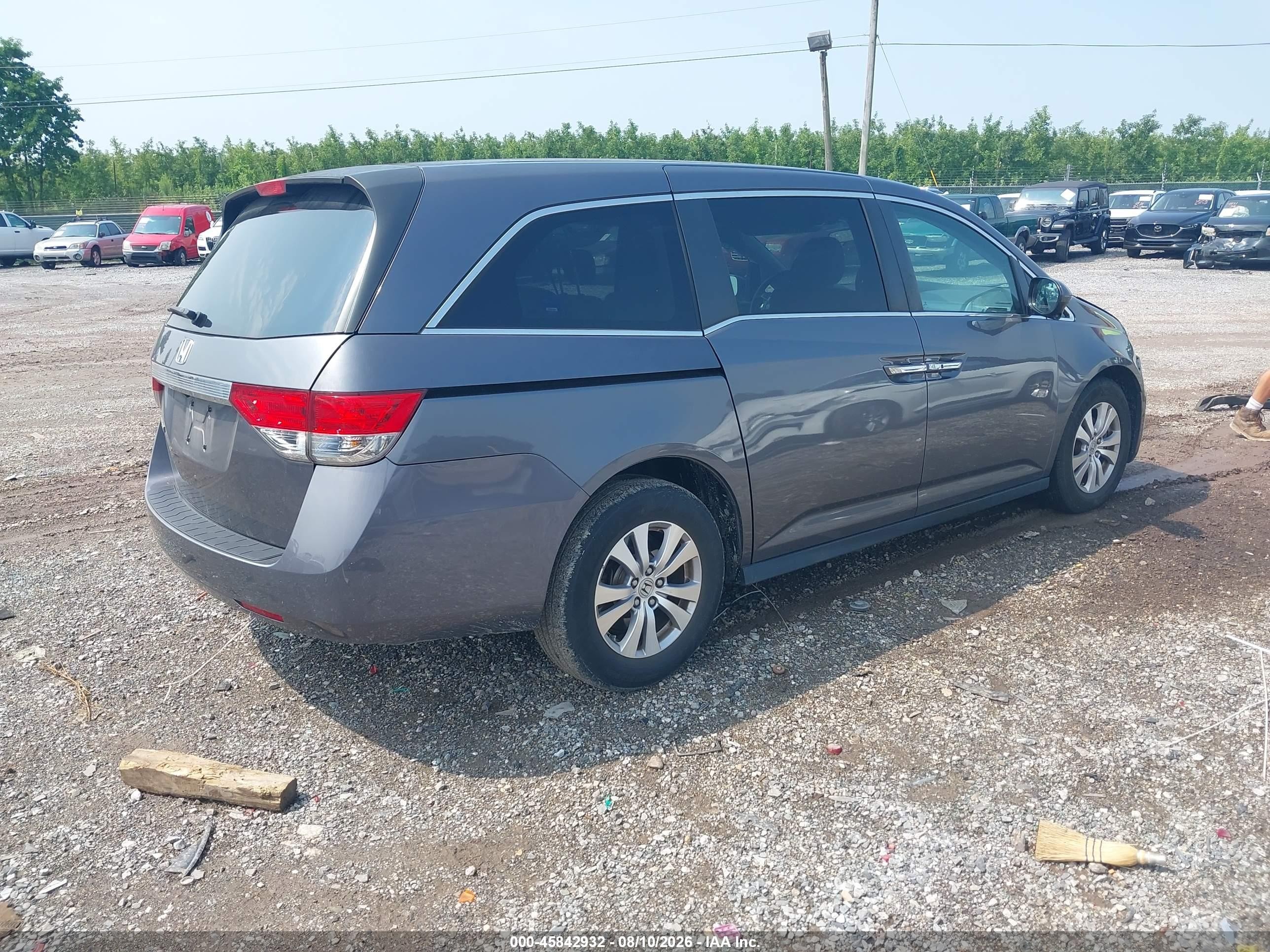 2015 Honda Odyssey Ex Gray vin: 5FNRL5H46FB068929