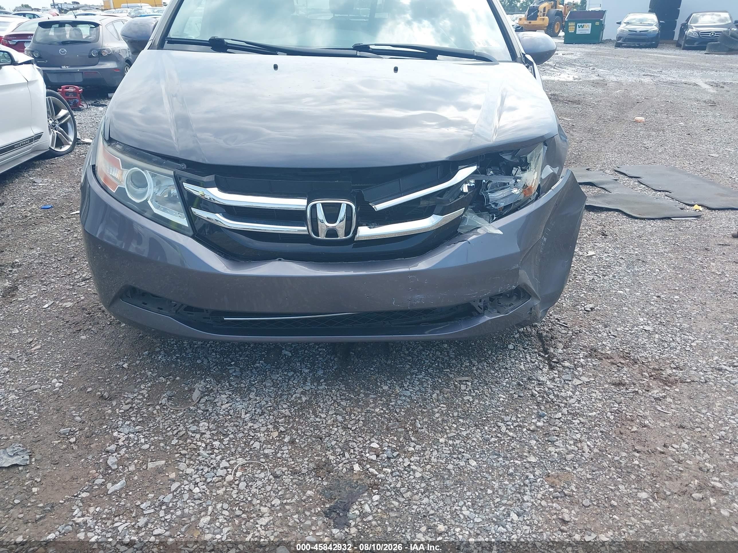 2015 Honda Odyssey Ex Gray vin: 5FNRL5H46FB068929