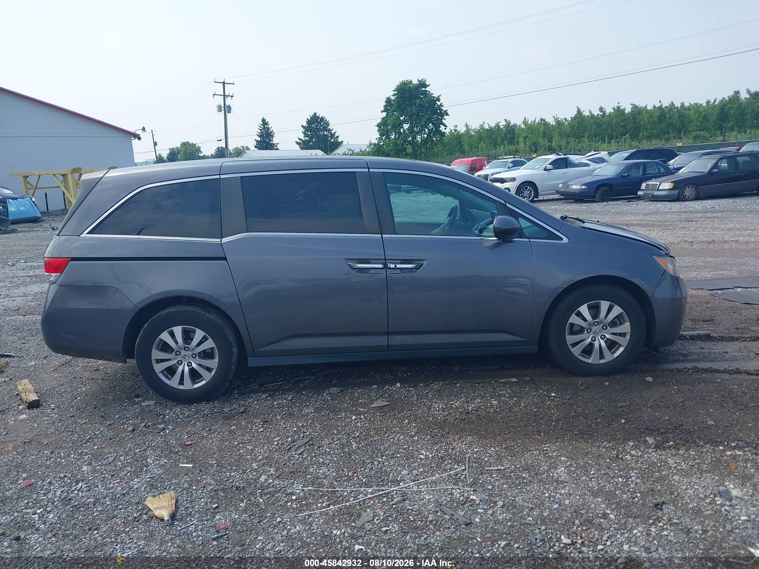 2015 Honda Odyssey Ex Gray vin: 5FNRL5H46FB068929