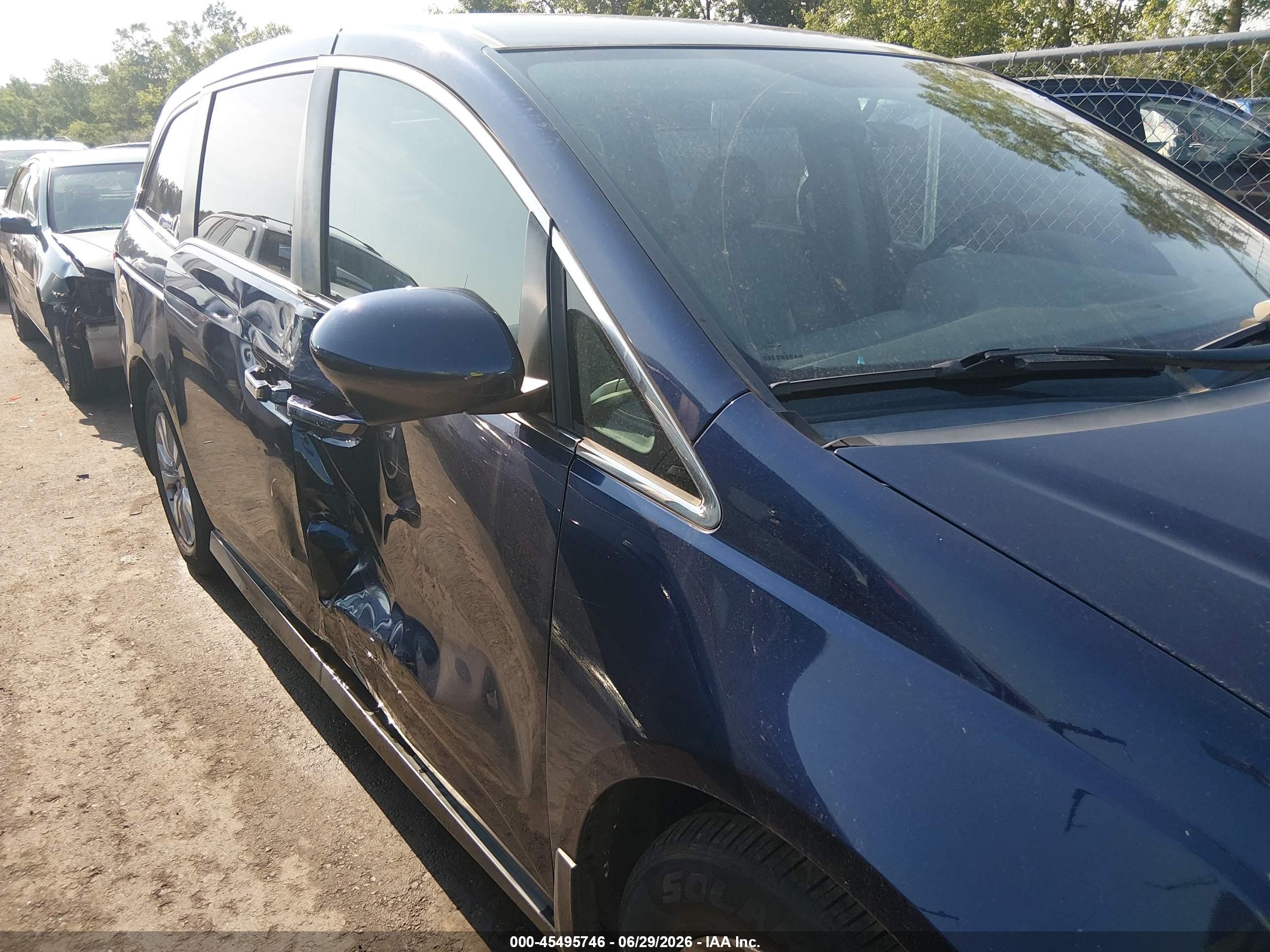 2015 Honda Odyssey Ex Blue vin: 5FNRL5H46FB080529