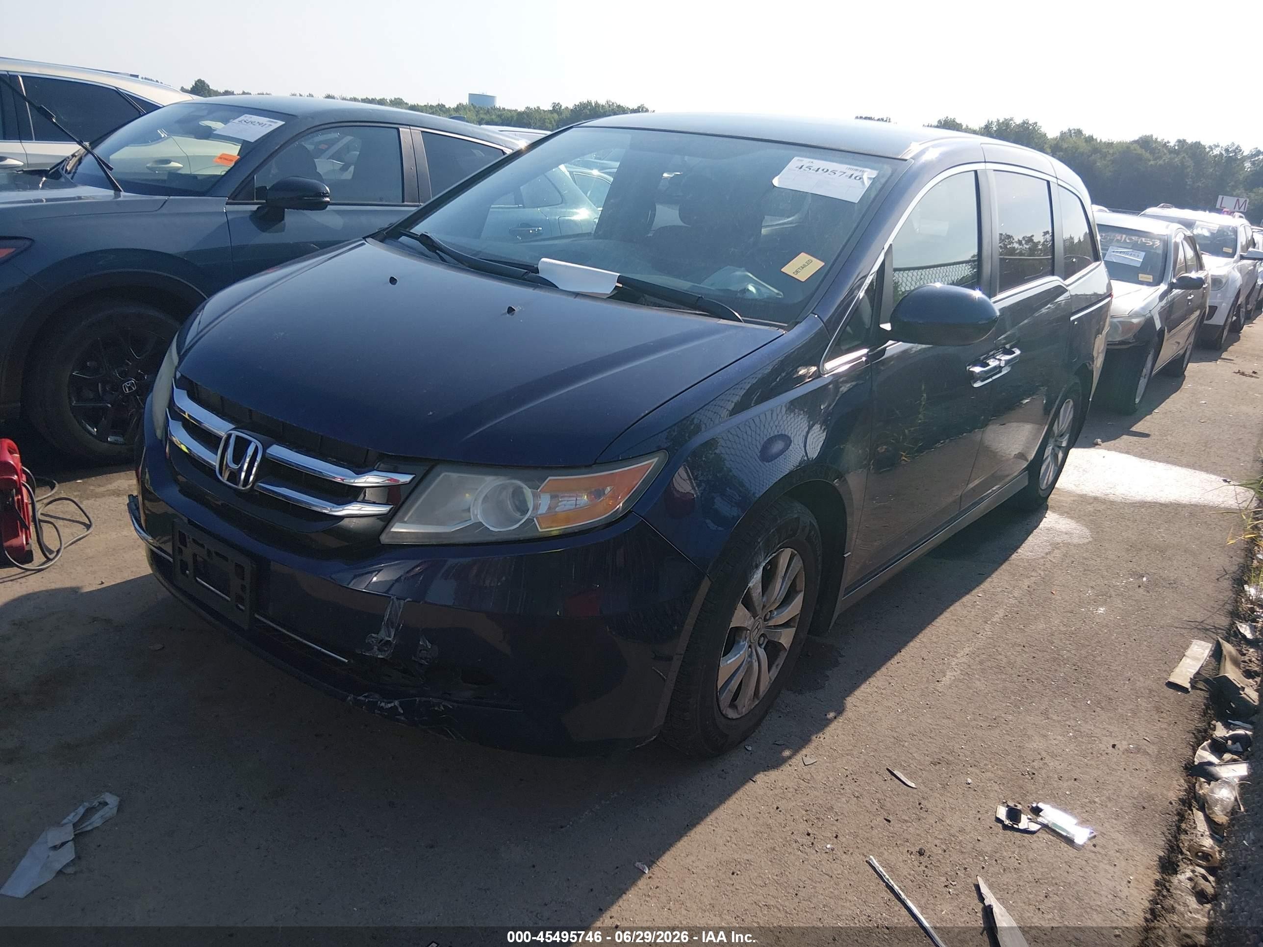 2015 Honda Odyssey Ex Blue vin: 5FNRL5H46FB080529