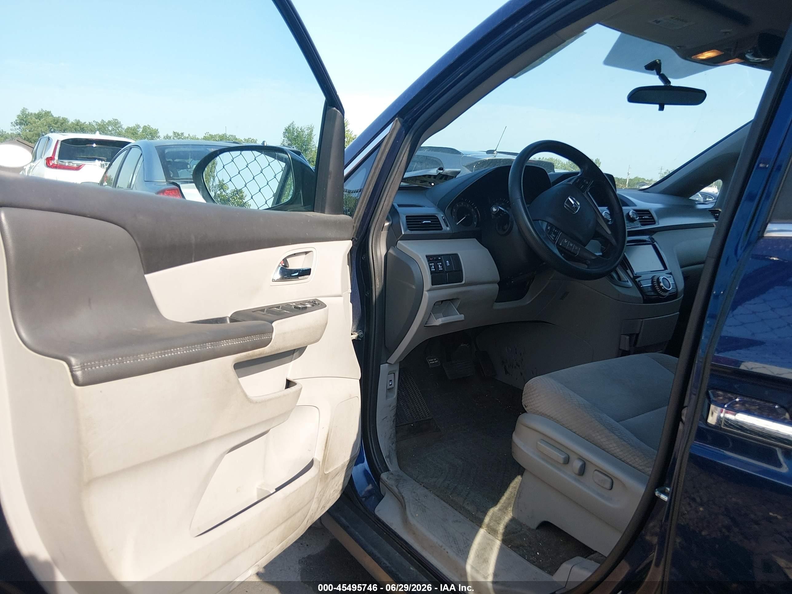 2015 Honda Odyssey Ex Blue vin: 5FNRL5H46FB080529