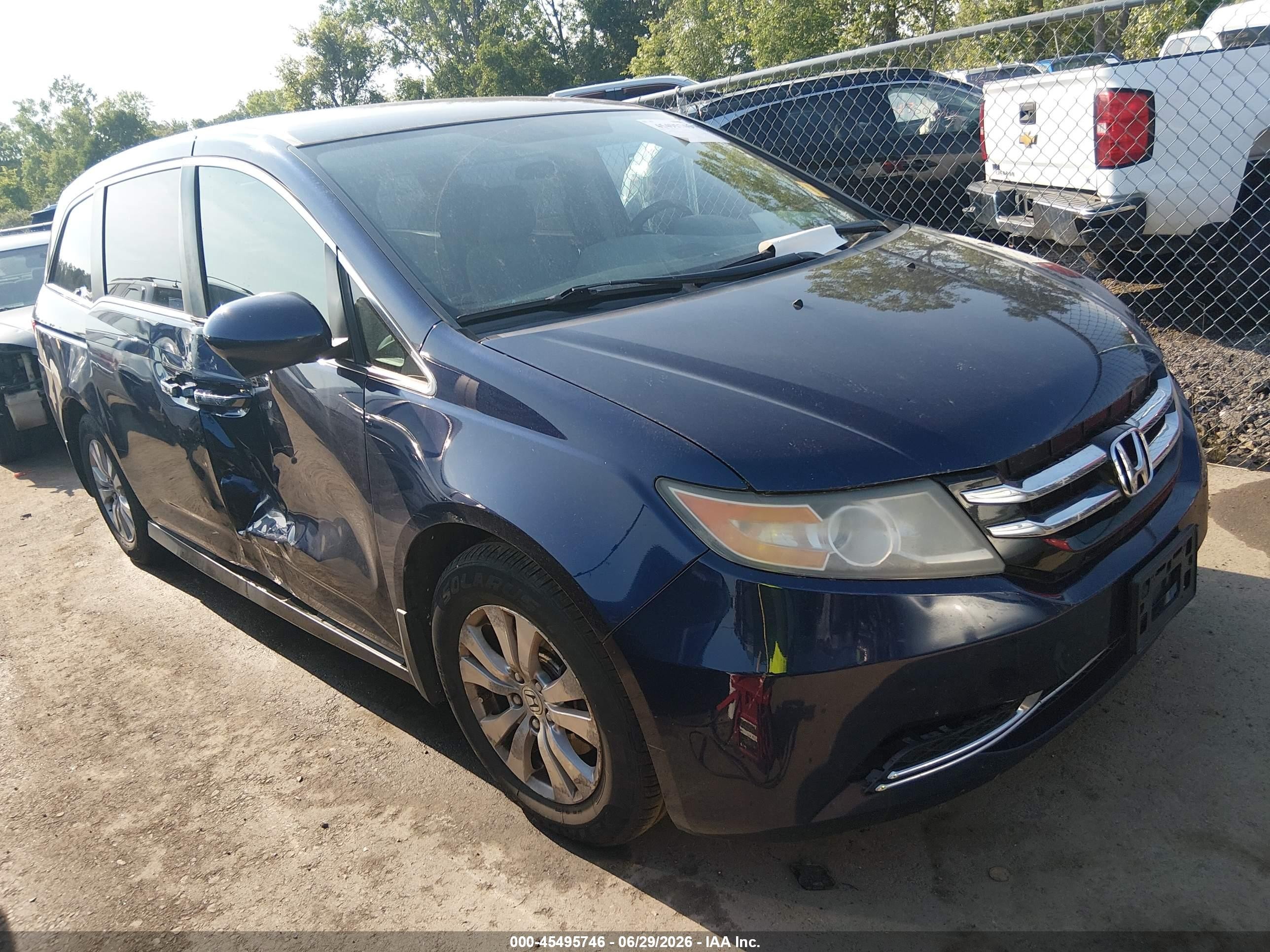 2015 Honda Odyssey Ex Blue vin: 5FNRL5H46FB080529