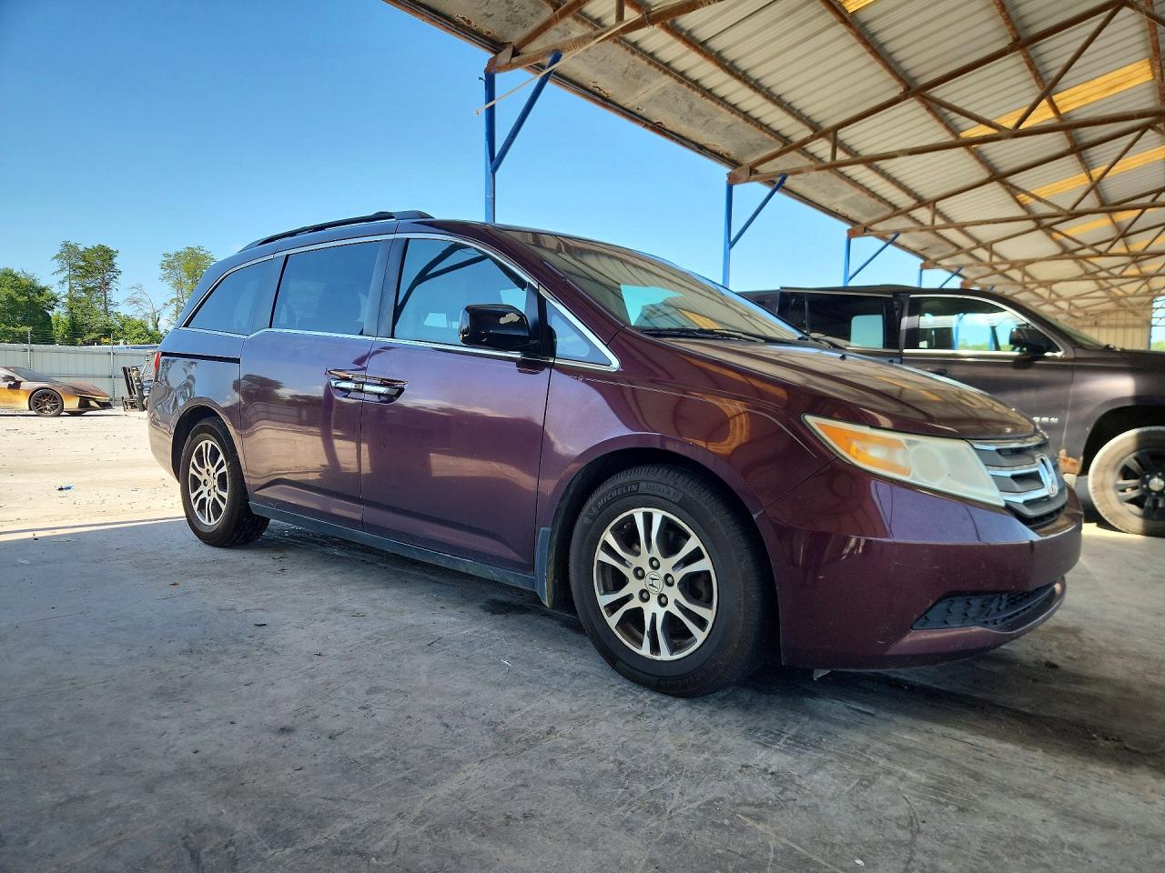 2011 Honda Odyssey Ex Burgundy vin: 5FNRL5H47BB003713