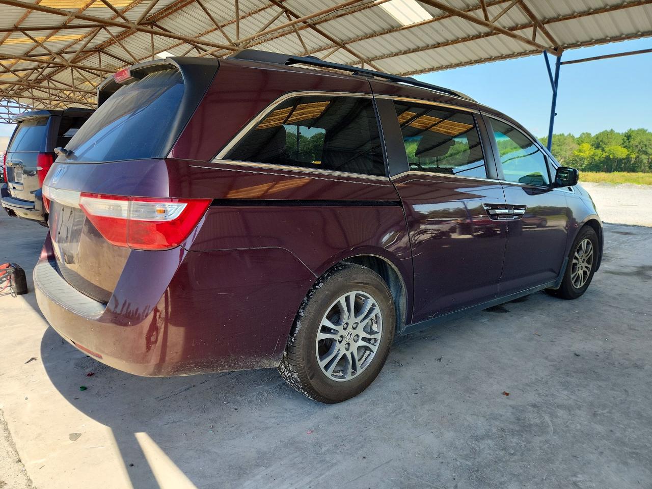 2011 Honda Odyssey Ex Burgundy vin: 5FNRL5H47BB003713