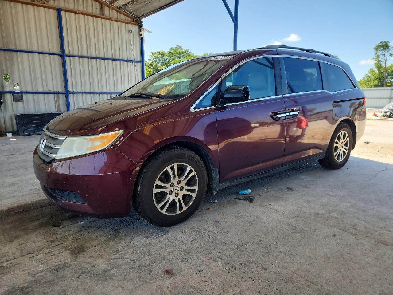 2011 Honda Odyssey Ex Burgundy vin: 5FNRL5H47BB003713