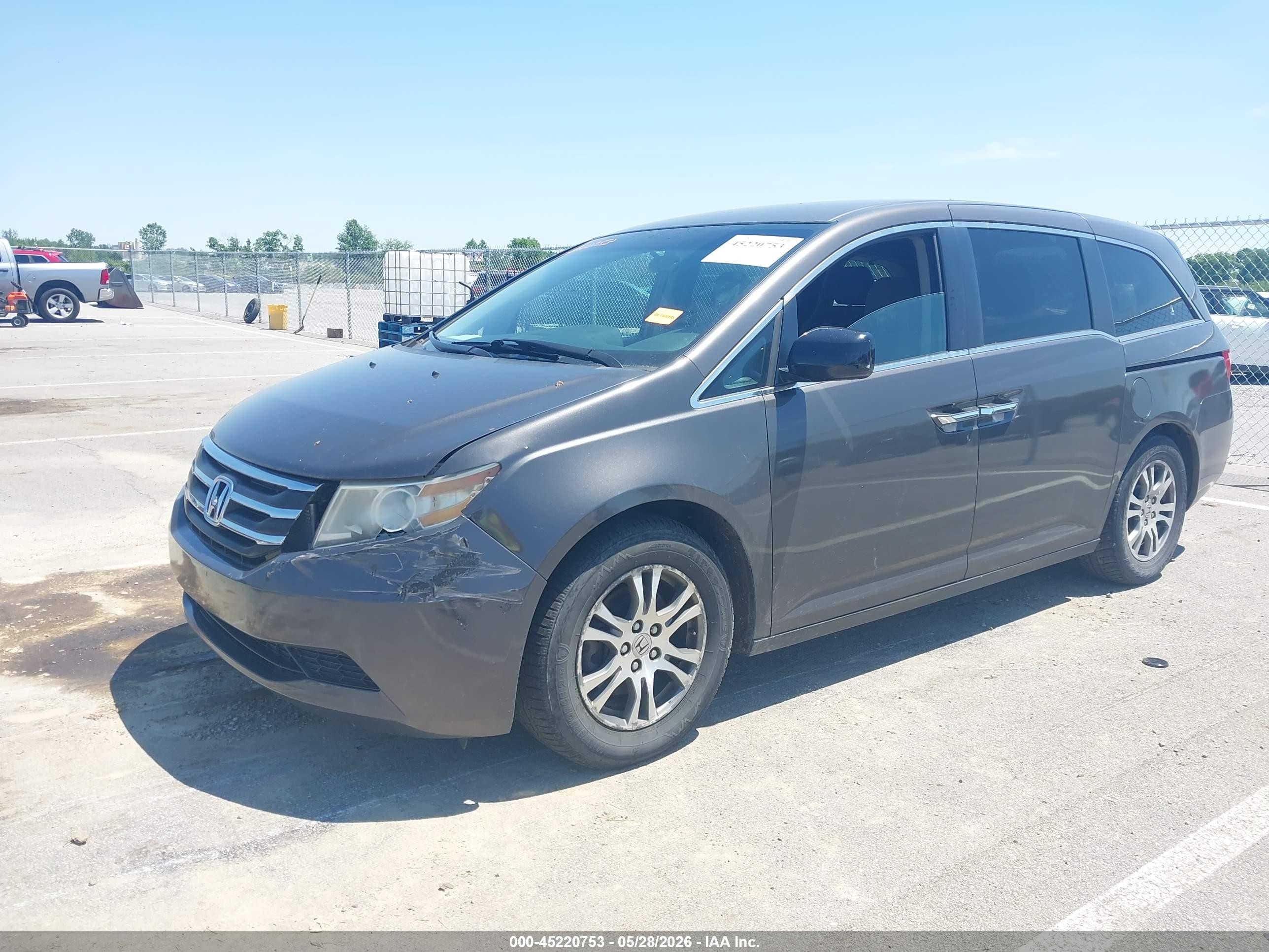 2011 Honda Odyssey Ex Gray vin: 5FNRL5H47BB097477