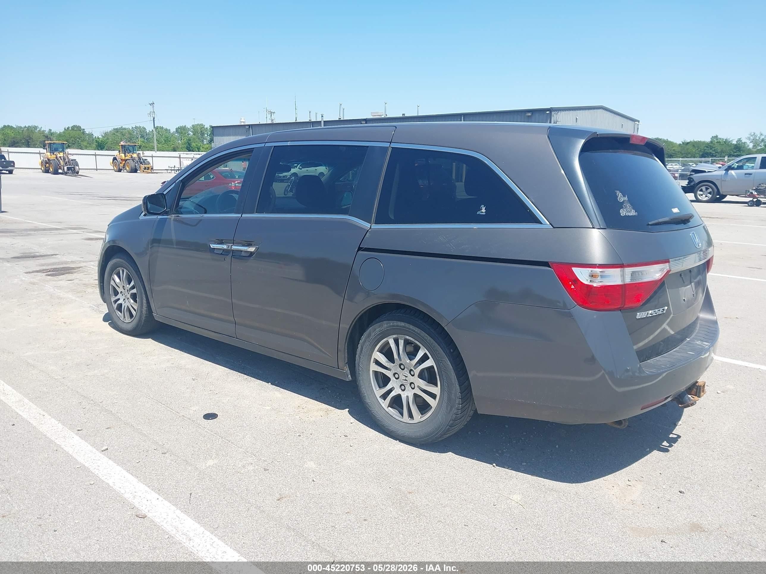 2011 Honda Odyssey Ex Gray vin: 5FNRL5H47BB097477