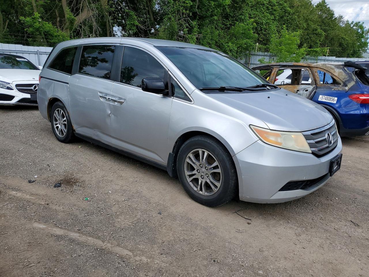 2011 Honda Odyssey Ex Silver vin: 5FNRL5H47BB509204