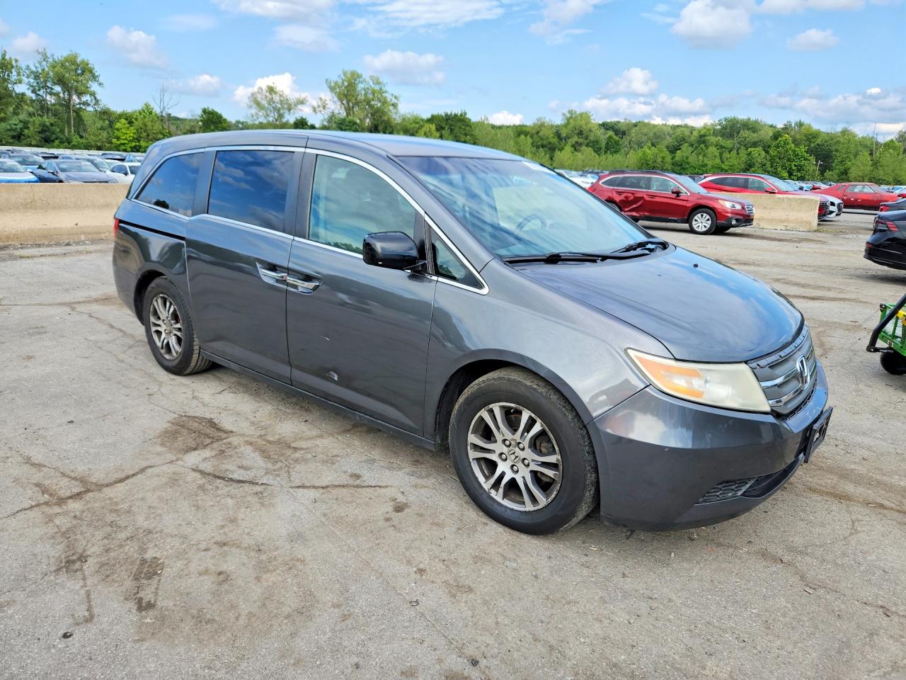 2013 Honda Odyssey Ex Gray vin: 5FNRL5H47DB036892