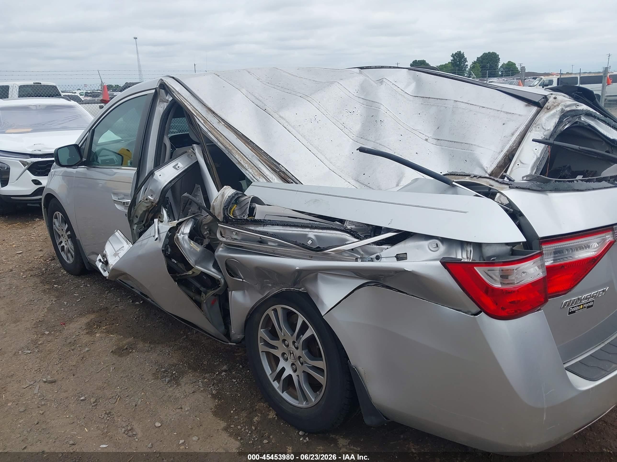 2013 Honda Odyssey Ex Серебряный vin: 5FNRL5H47DB044586