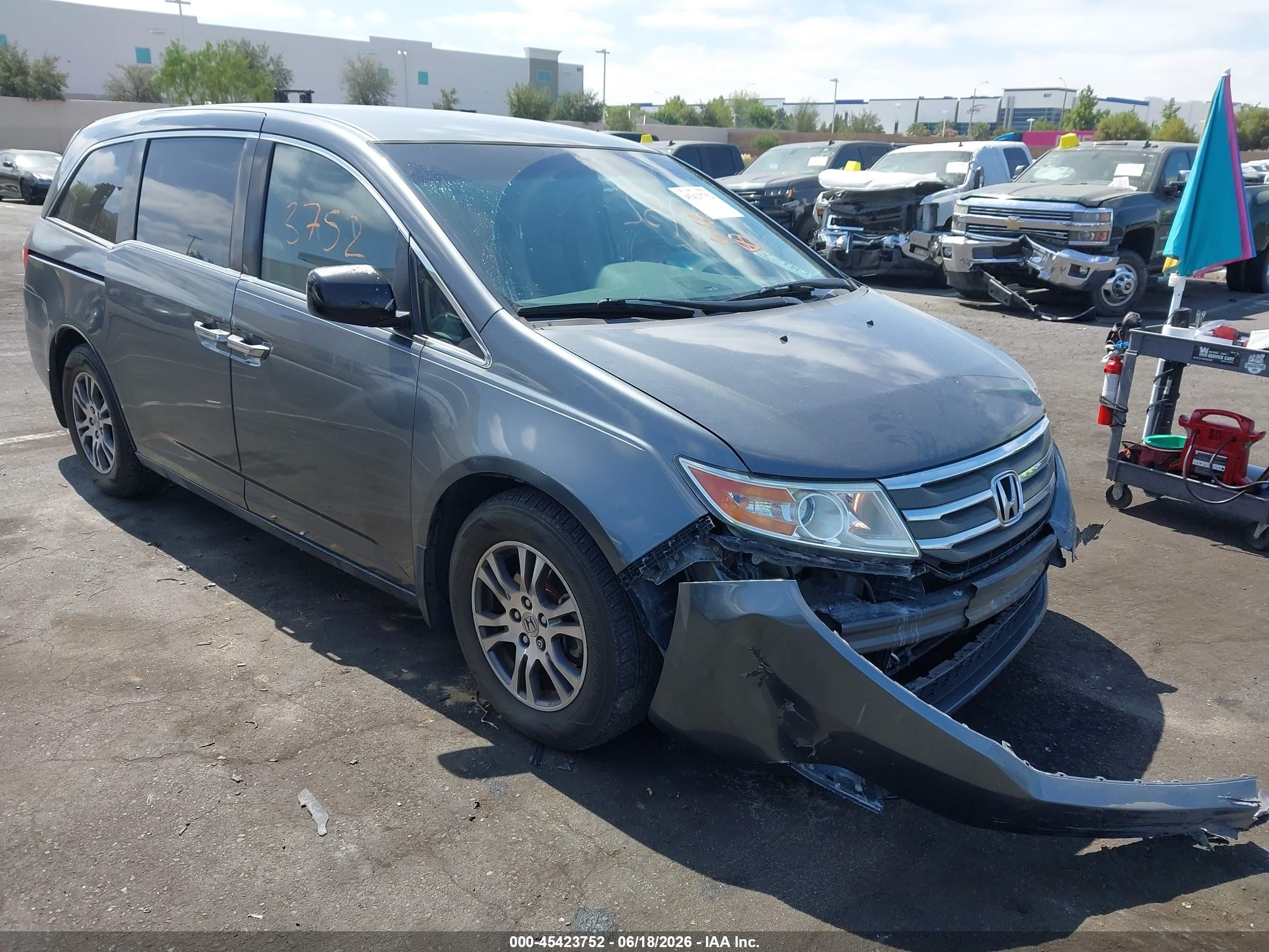 2013 Honda Odyssey Ex Blue vin: 5FNRL5H47DB067933