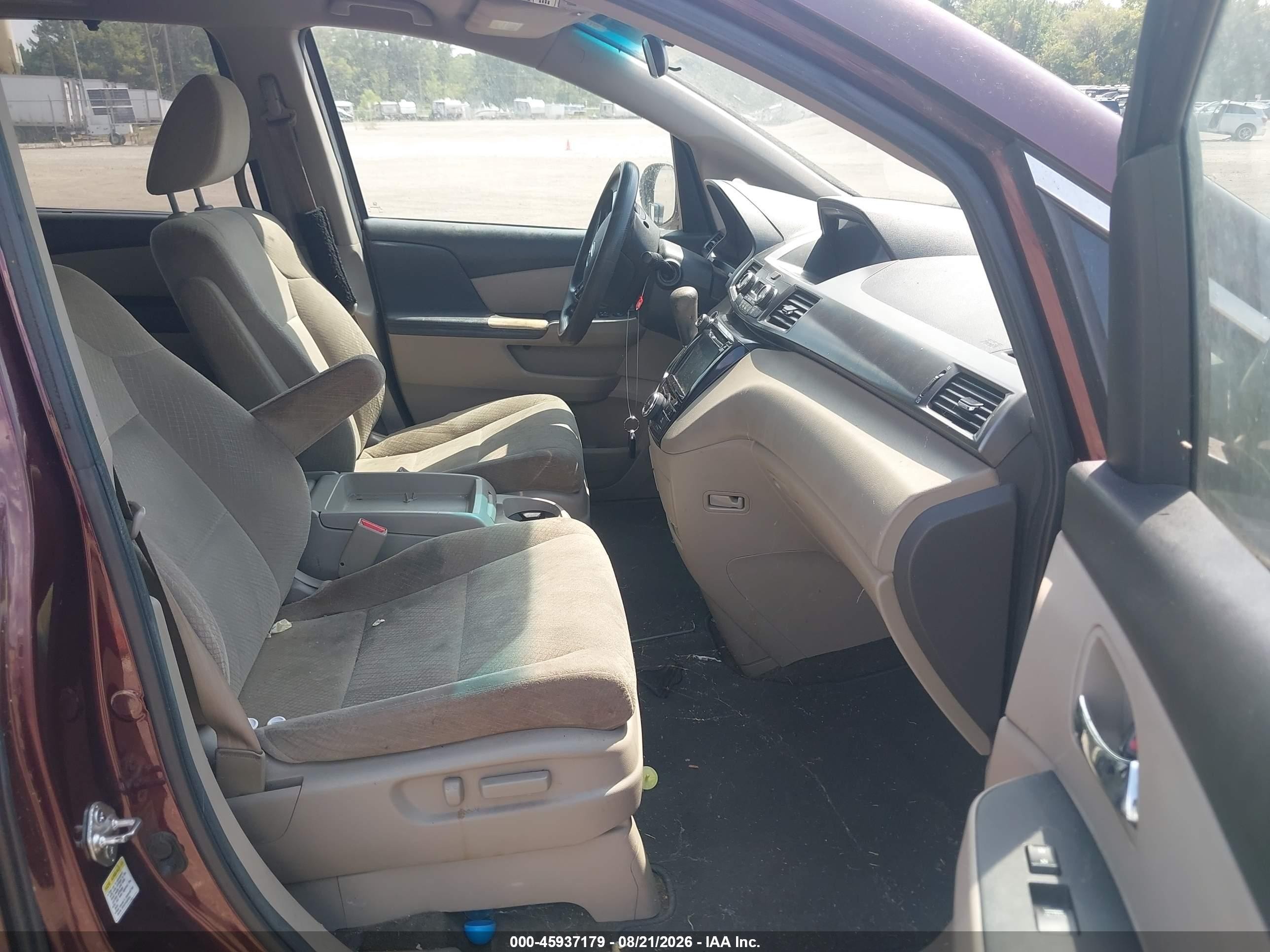 2014 Honda Odyssey Ex Темно-бордовый vin: 5FNRL5H47EB005501