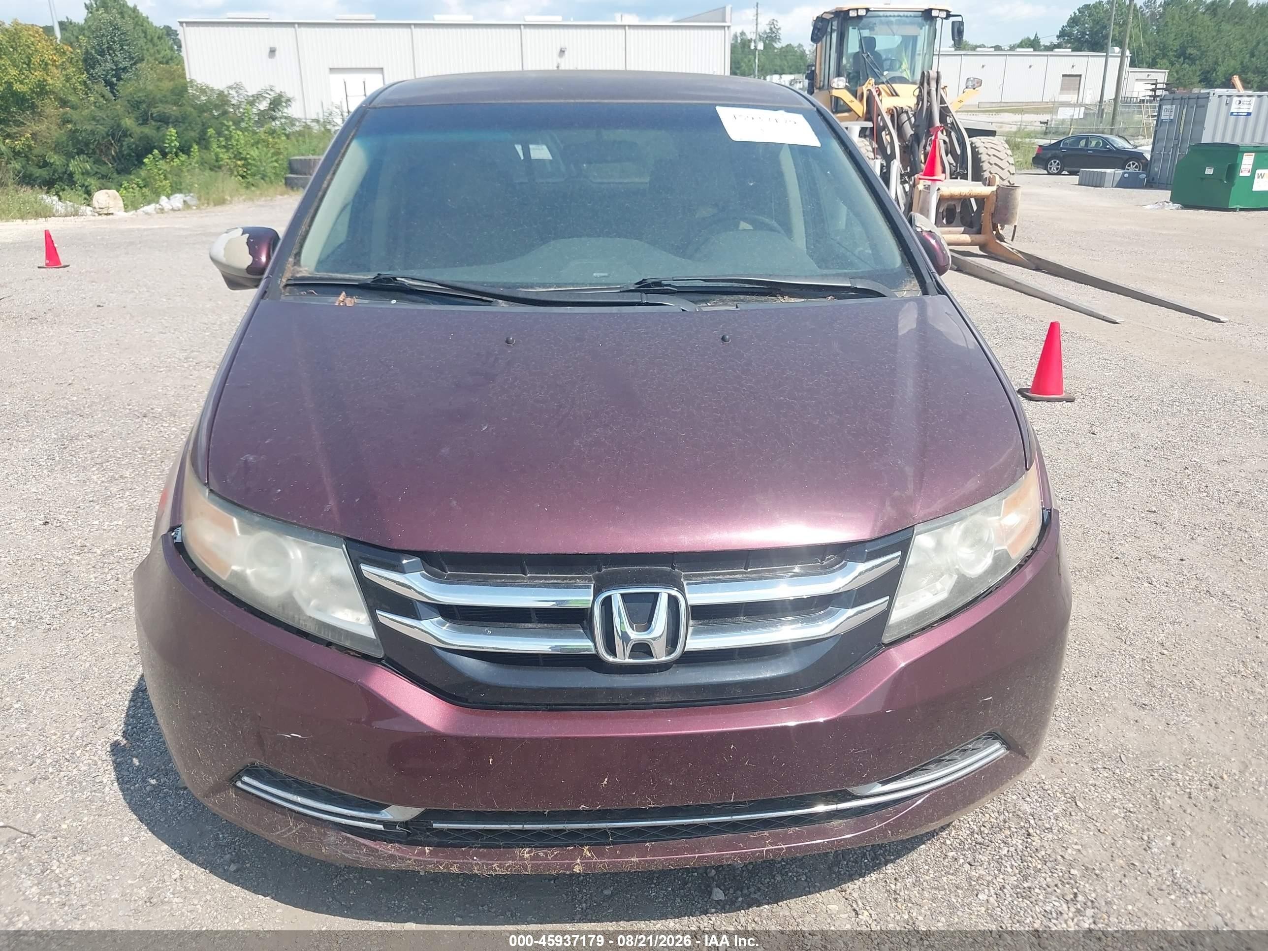 2014 Honda Odyssey Ex Темно-бордовый vin: 5FNRL5H47EB005501