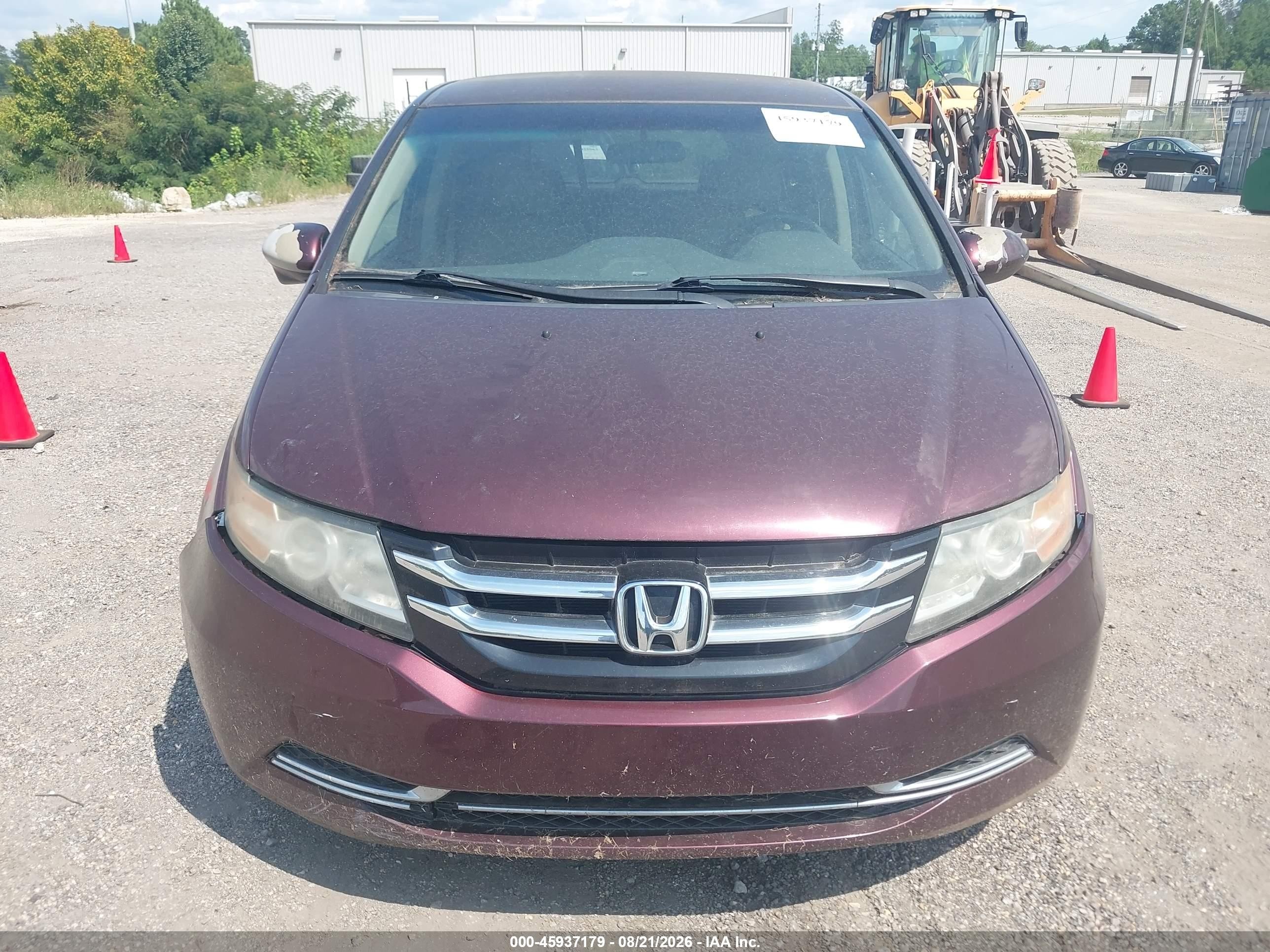 2014 Honda Odyssey Ex Темно-бордовый vin: 5FNRL5H47EB005501