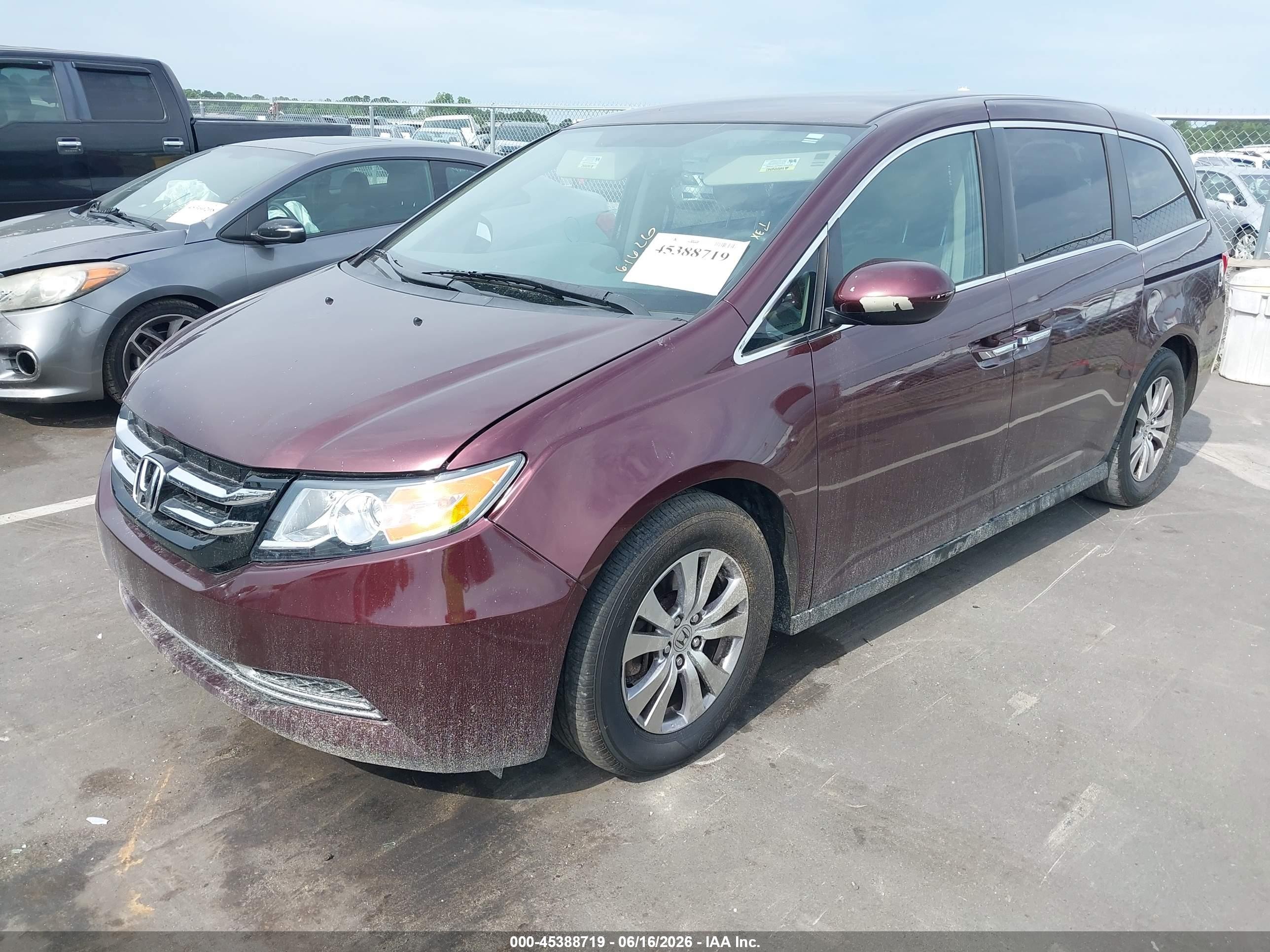 2014 Honda Odyssey Ex Maroon vin: 5FNRL5H47EB044363