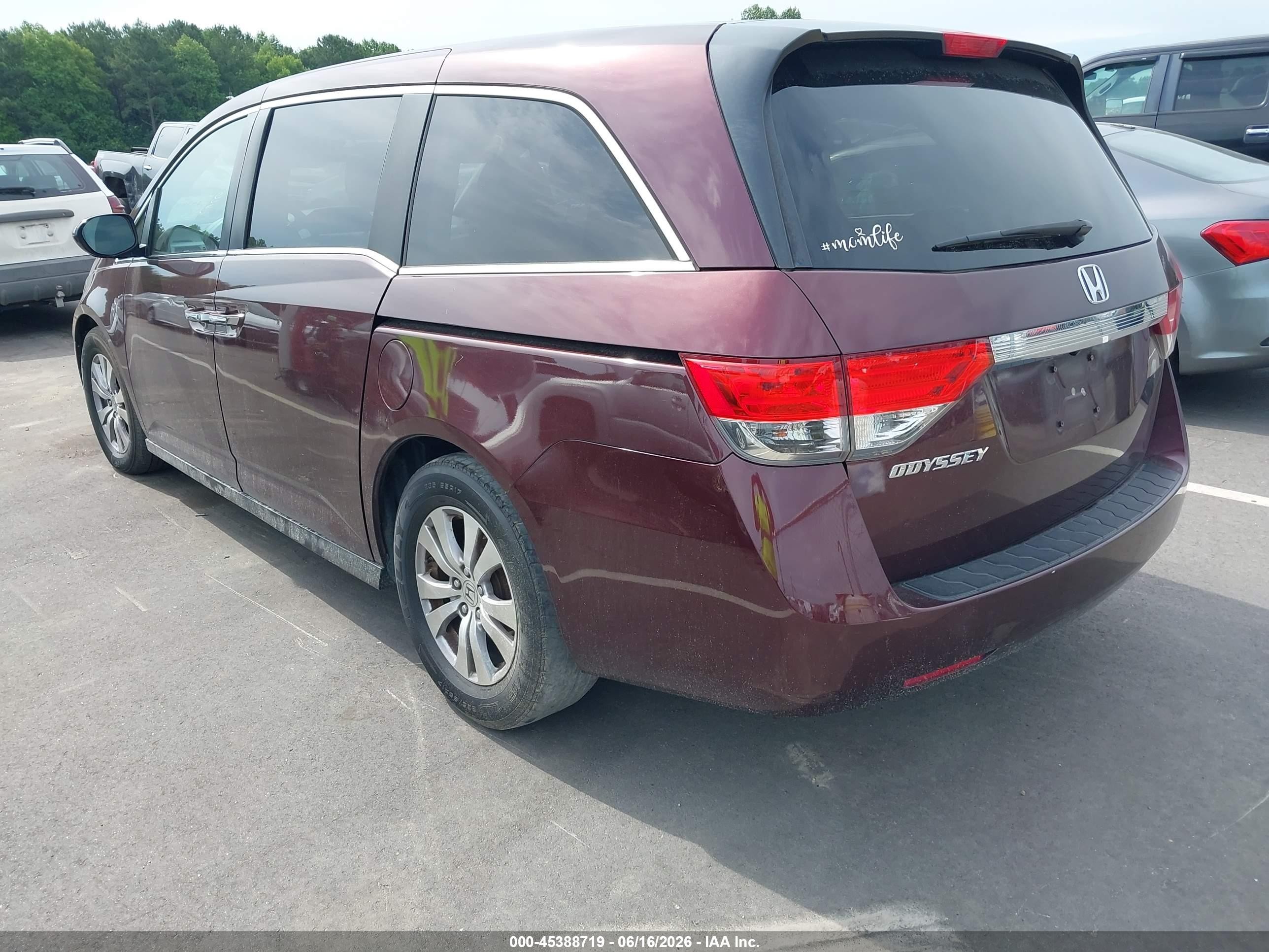 2014 Honda Odyssey Ex Maroon vin: 5FNRL5H47EB044363