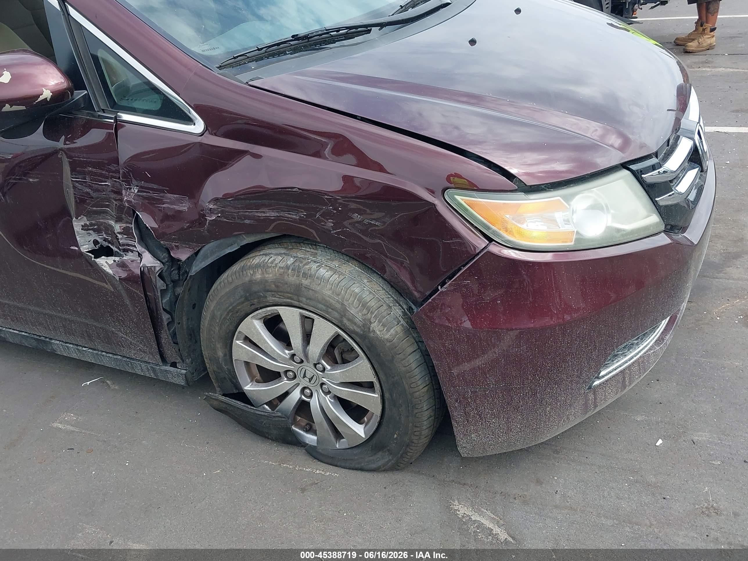 2014 Honda Odyssey Ex Maroon vin: 5FNRL5H47EB044363