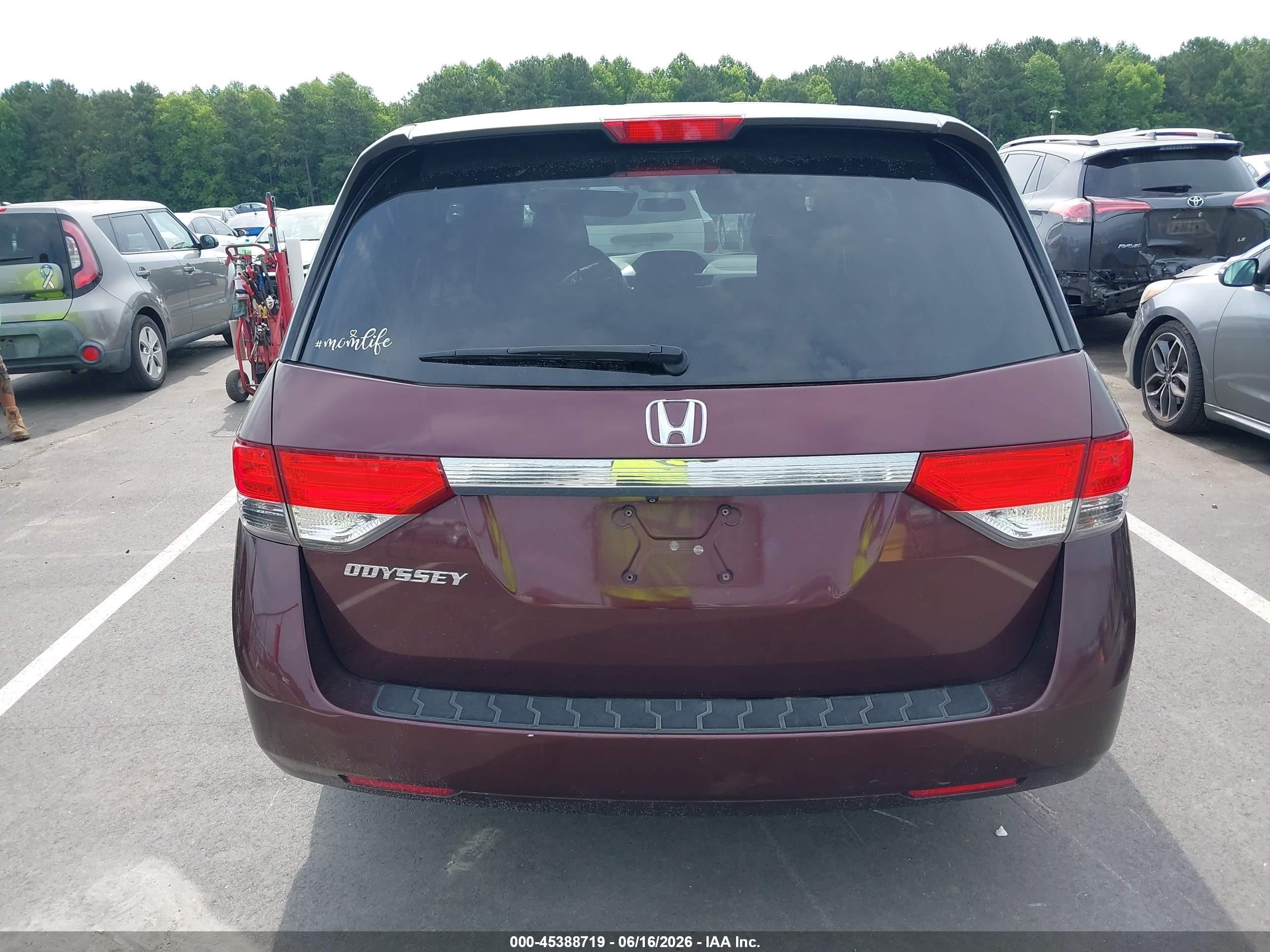 2014 Honda Odyssey Ex Maroon vin: 5FNRL5H47EB044363