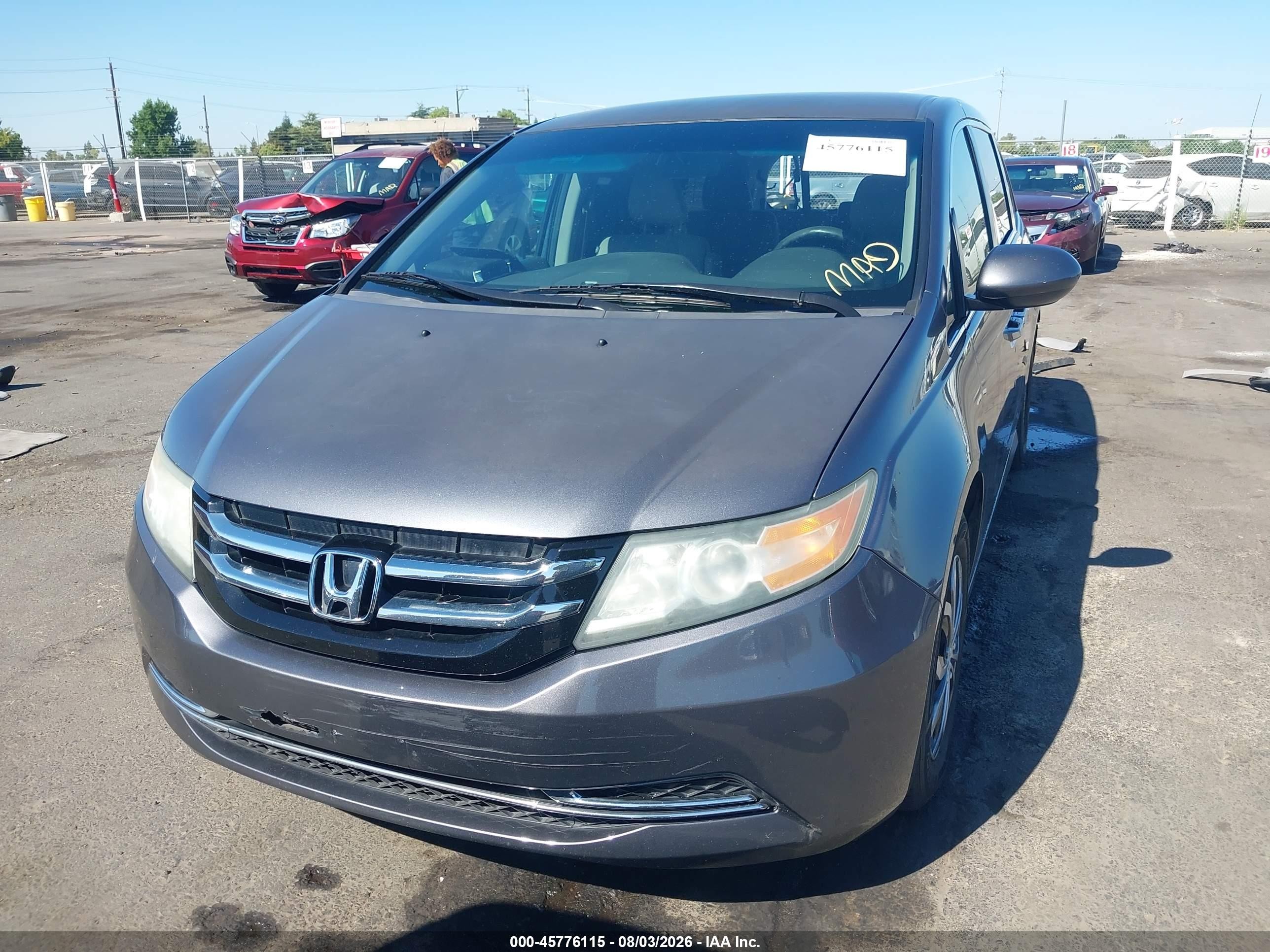 2014 Honda Odyssey Ex Gray vin: 5FNRL5H47EB075709