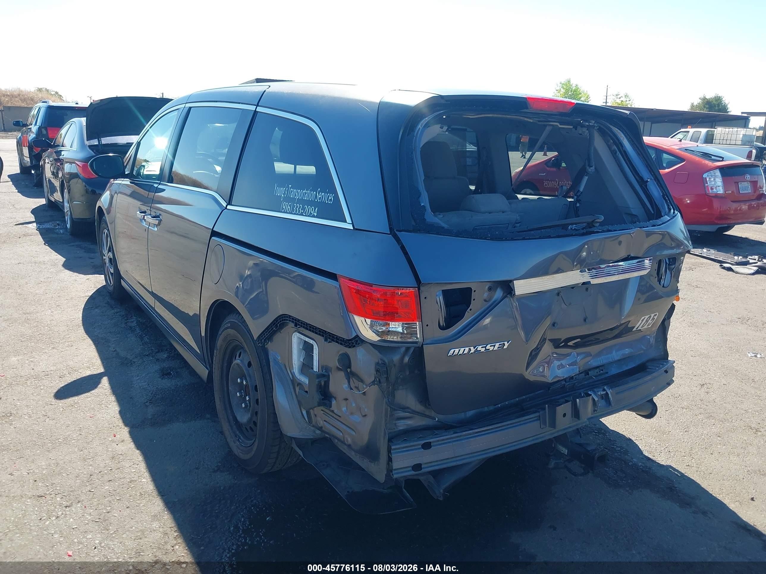2014 Honda Odyssey Ex Gray vin: 5FNRL5H47EB075709