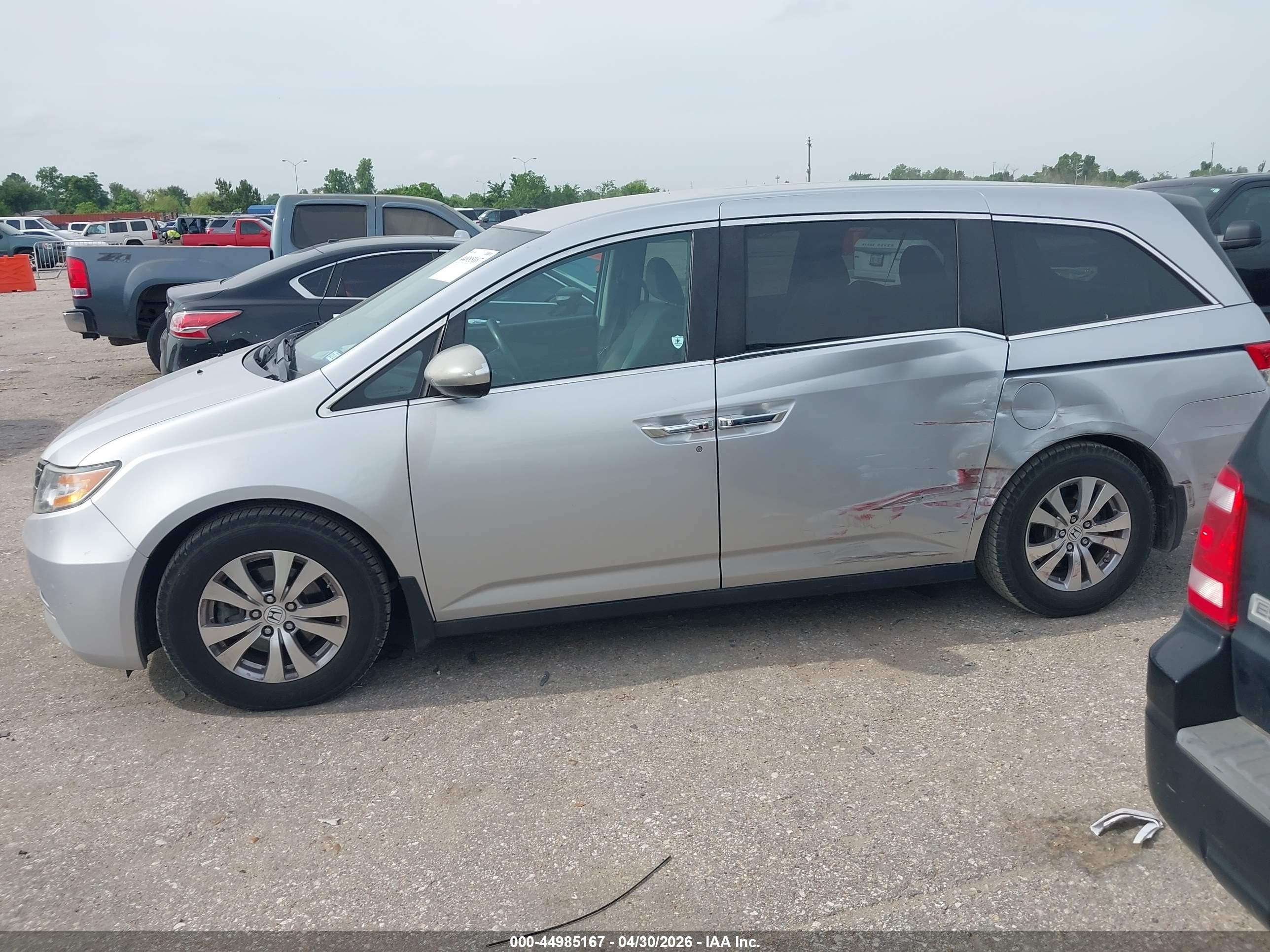 2014 Honda Odyssey Ex Silver vin: 5FNRL5H47EB076309