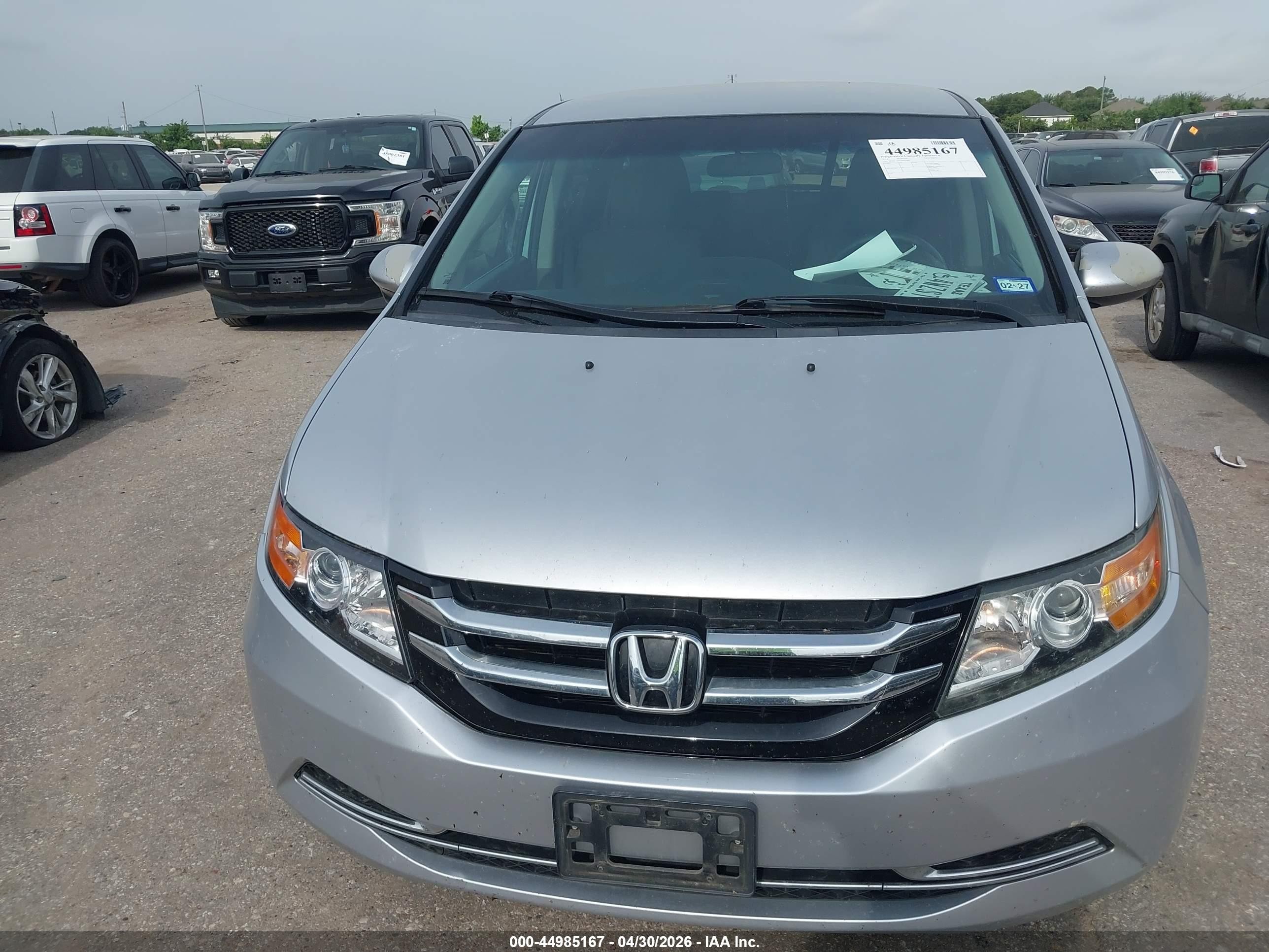 2014 Honda Odyssey Ex Silver vin: 5FNRL5H47EB076309