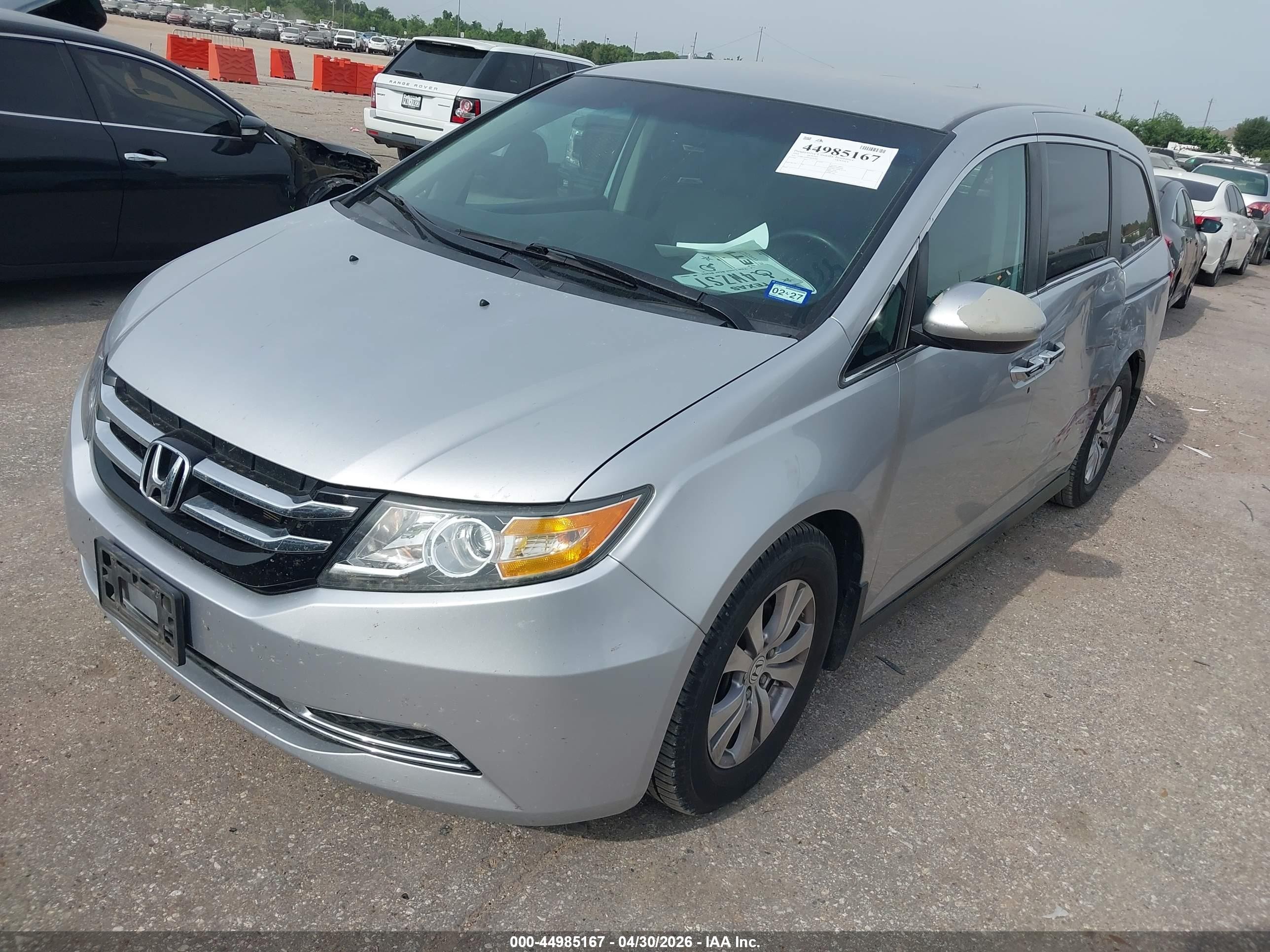 2014 Honda Odyssey Ex Silver vin: 5FNRL5H47EB076309