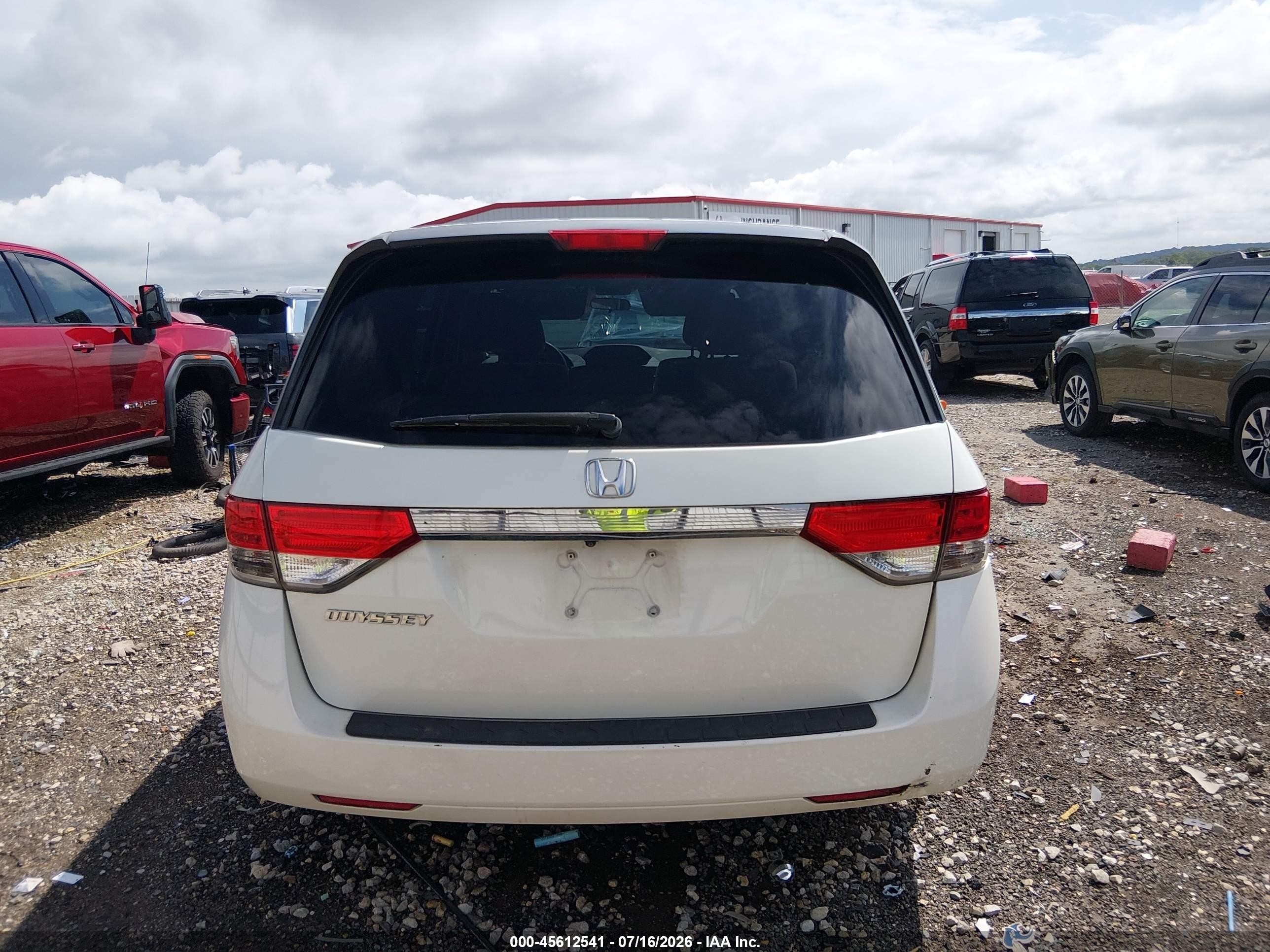 2014 Honda Odyssey Ex White vin: 5FNRL5H47EB077668