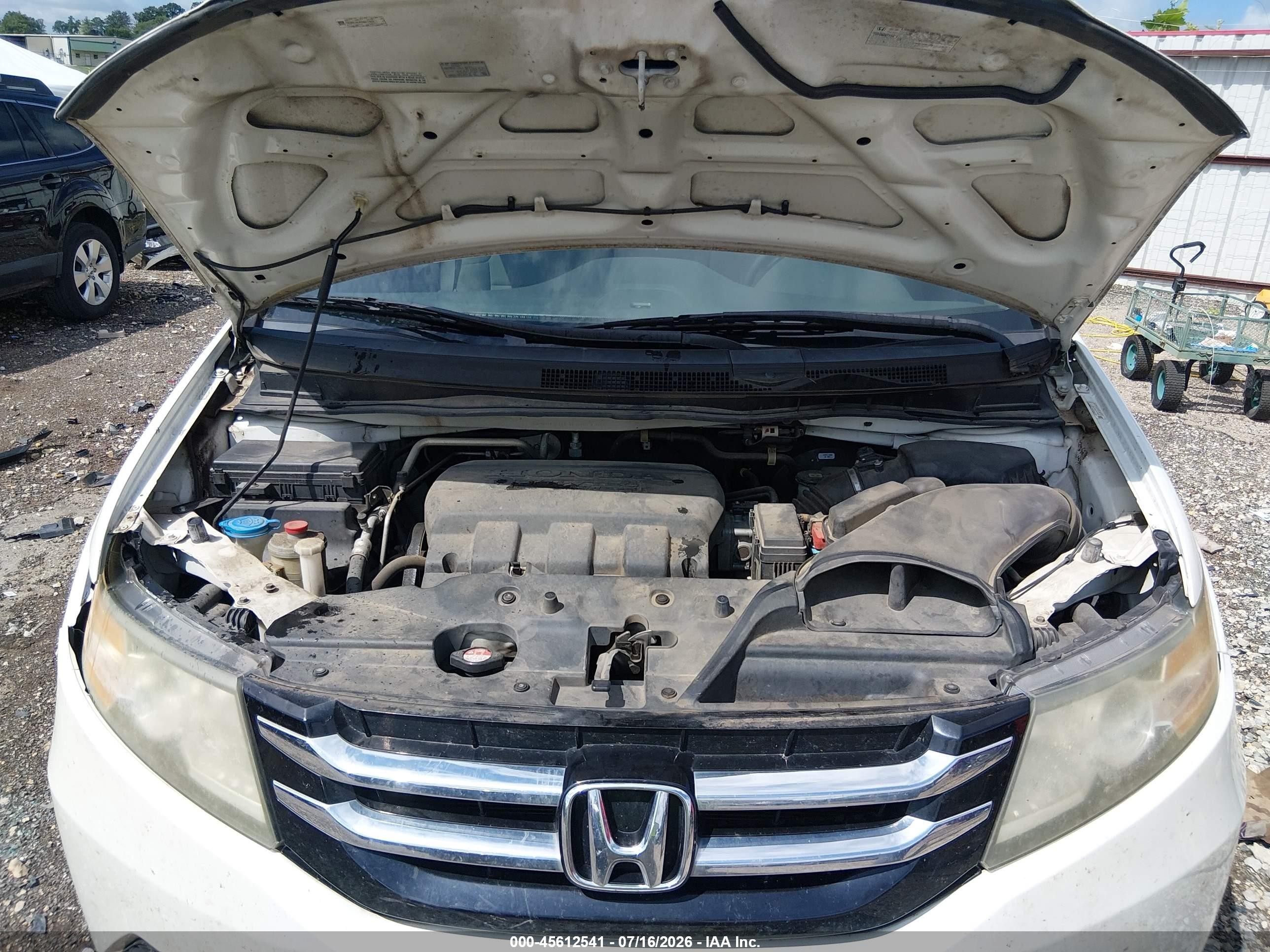 2014 Honda Odyssey Ex White vin: 5FNRL5H47EB077668