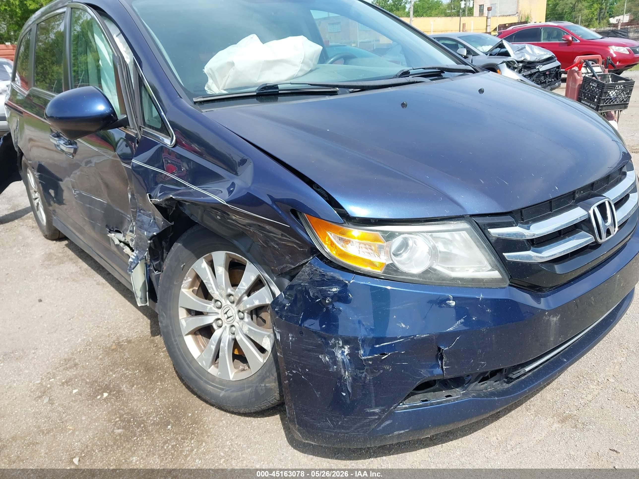 2014 Honda Odyssey Ex Navy vin: 5FNRL5H47EB097578