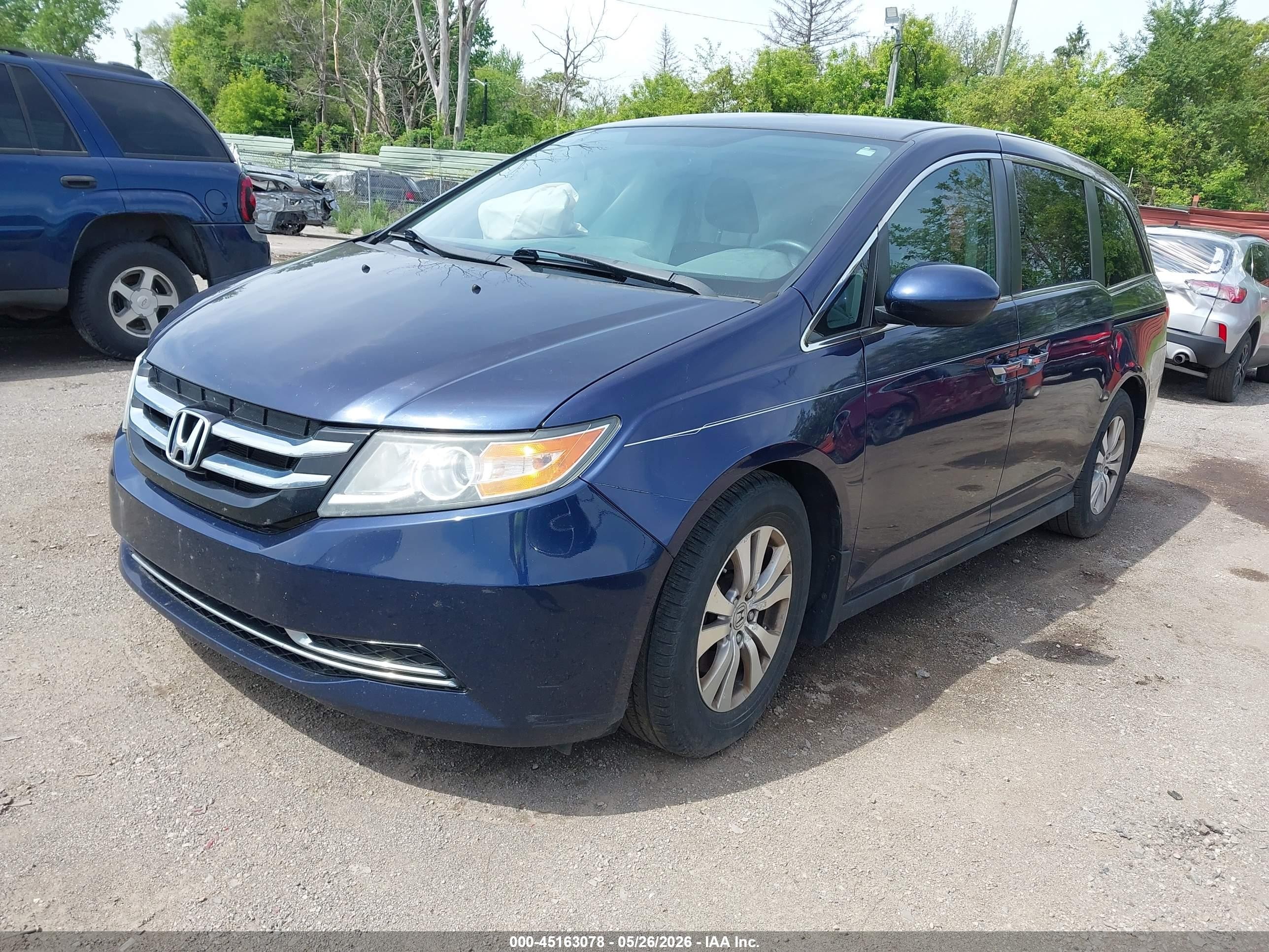 2014 Honda Odyssey Ex Navy vin: 5FNRL5H47EB097578