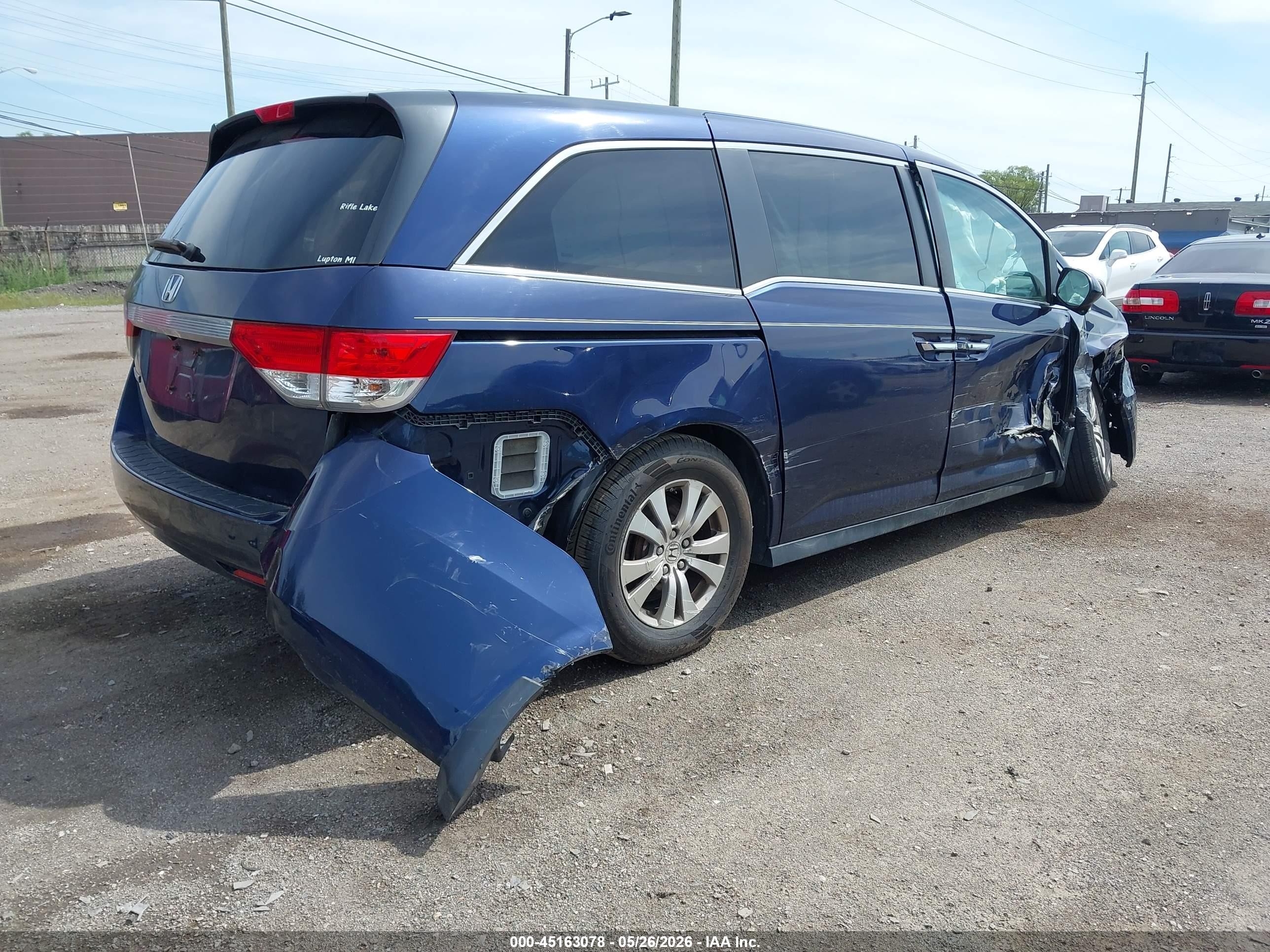 2014 Honda Odyssey Ex Navy vin: 5FNRL5H47EB097578