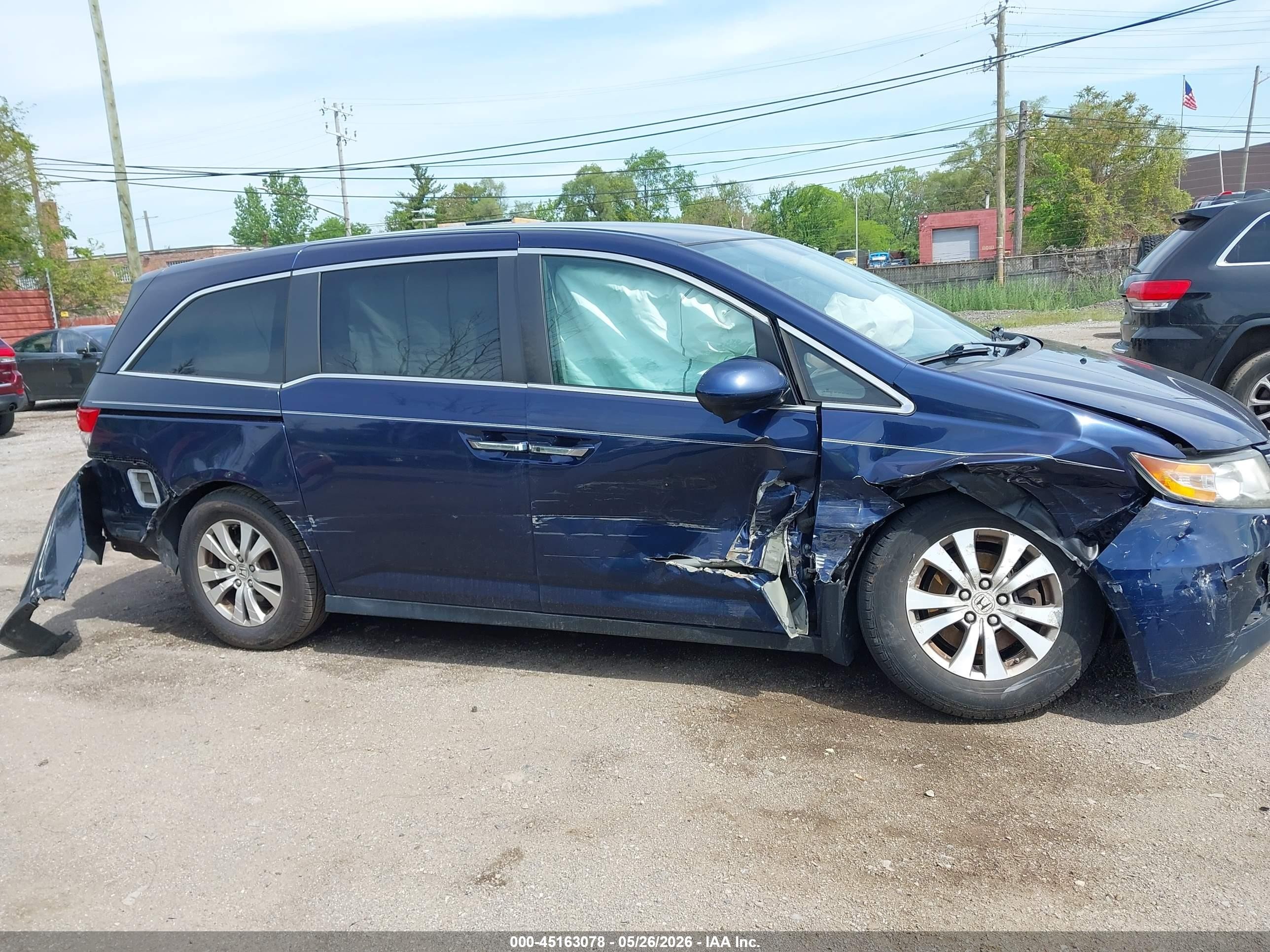 2014 Honda Odyssey Ex Navy vin: 5FNRL5H47EB097578