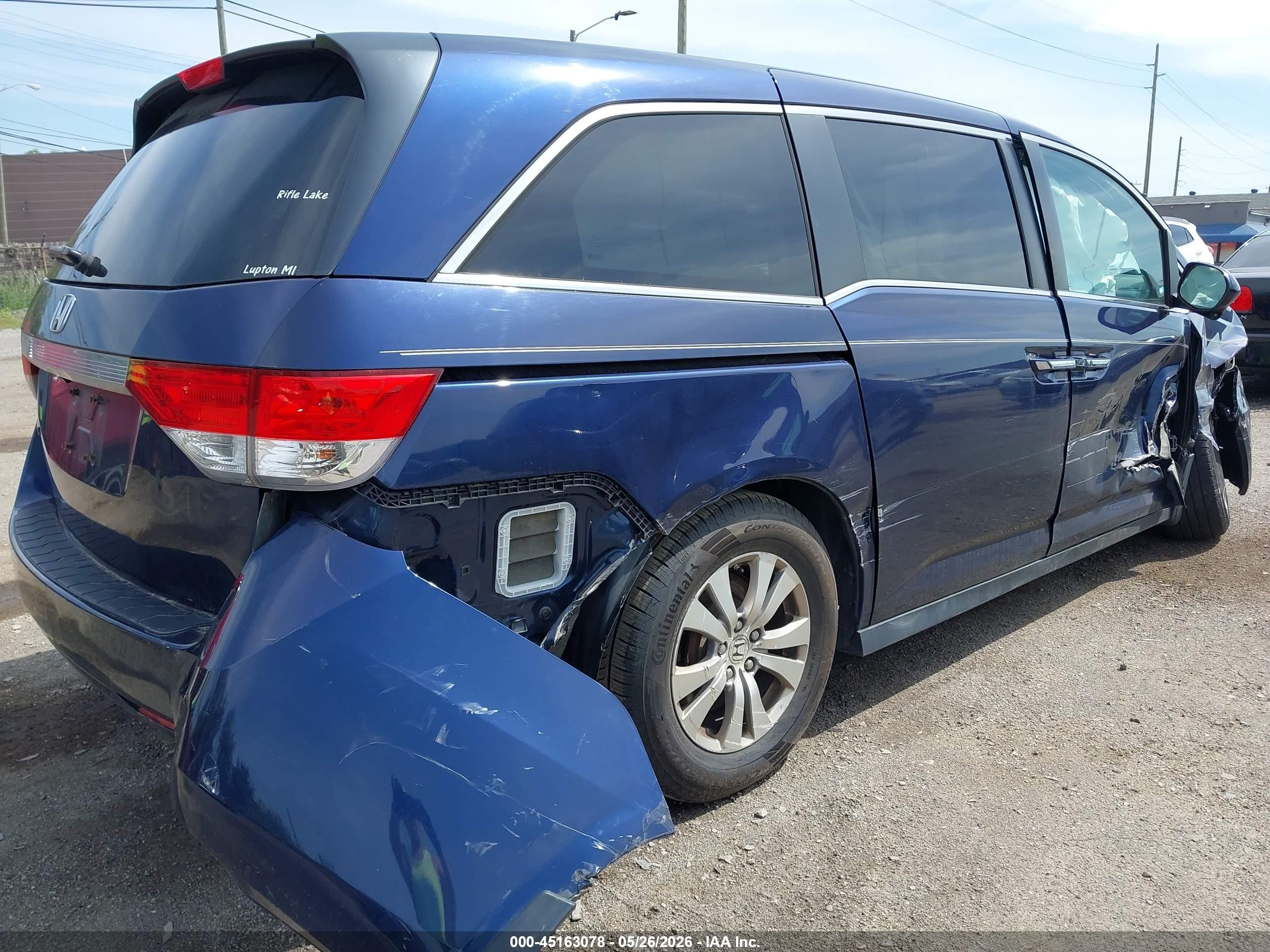 2014 Honda Odyssey Ex Navy vin: 5FNRL5H47EB097578