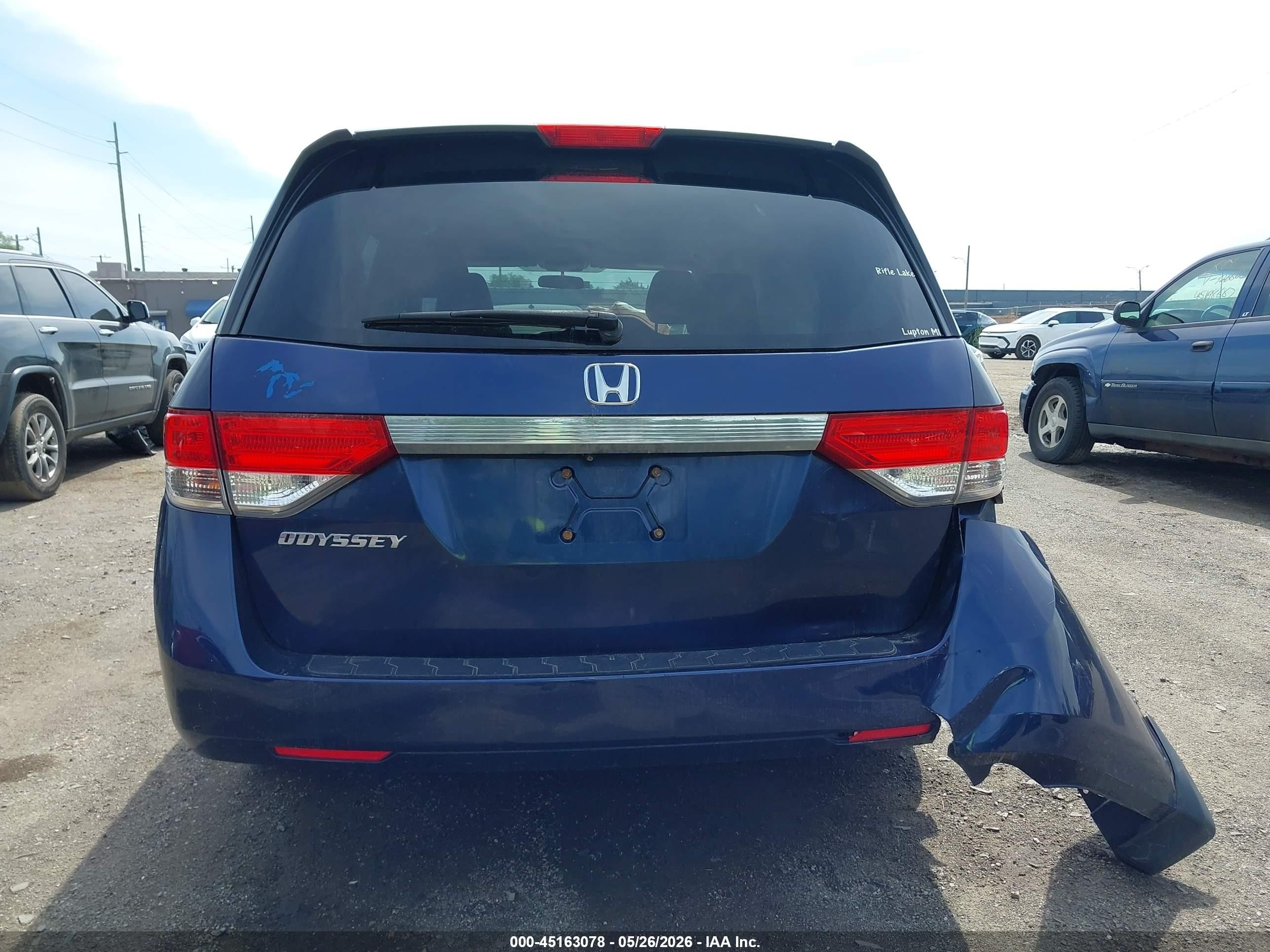 2014 Honda Odyssey Ex Navy vin: 5FNRL5H47EB097578