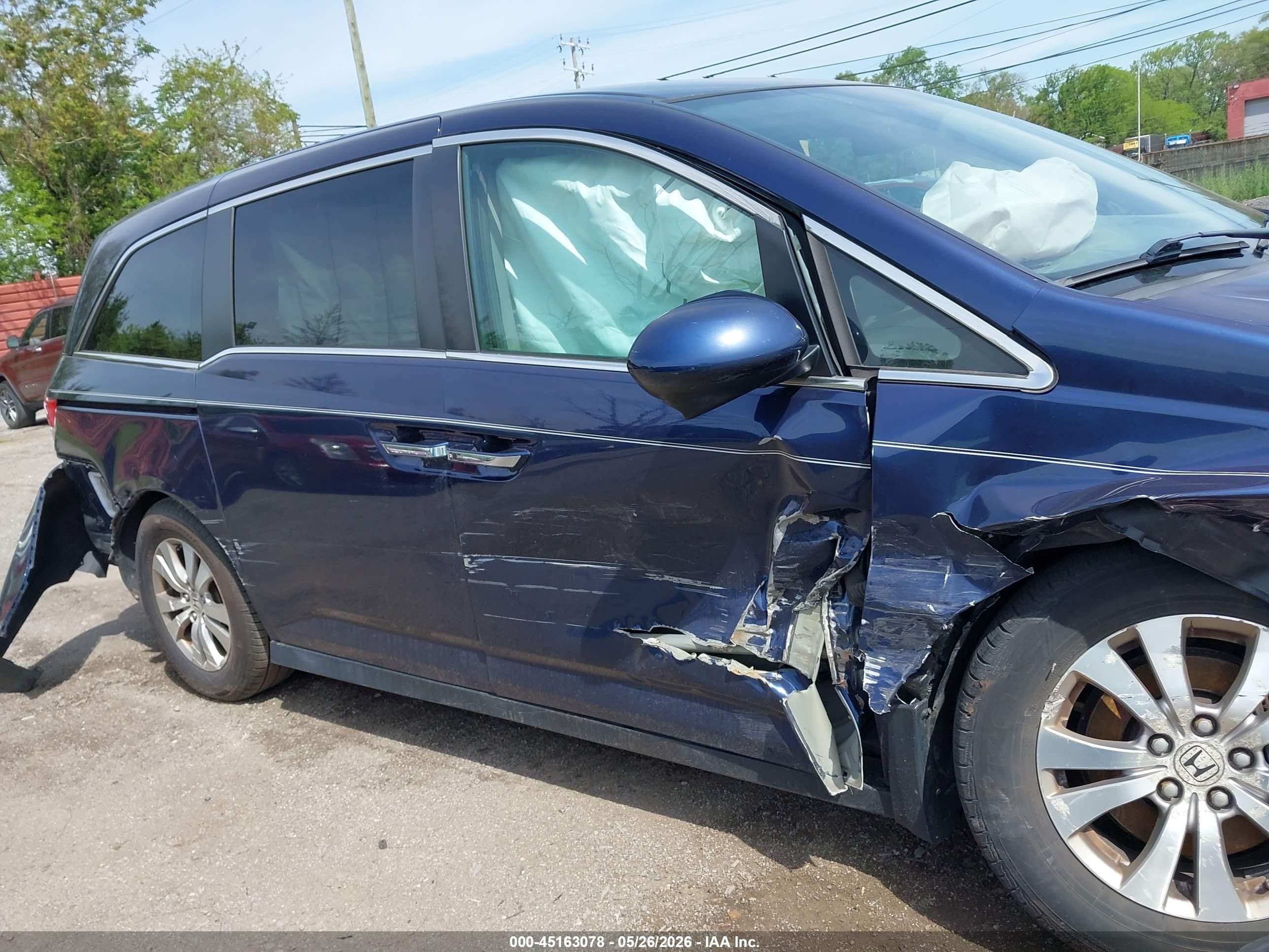2014 Honda Odyssey Ex Navy vin: 5FNRL5H47EB097578