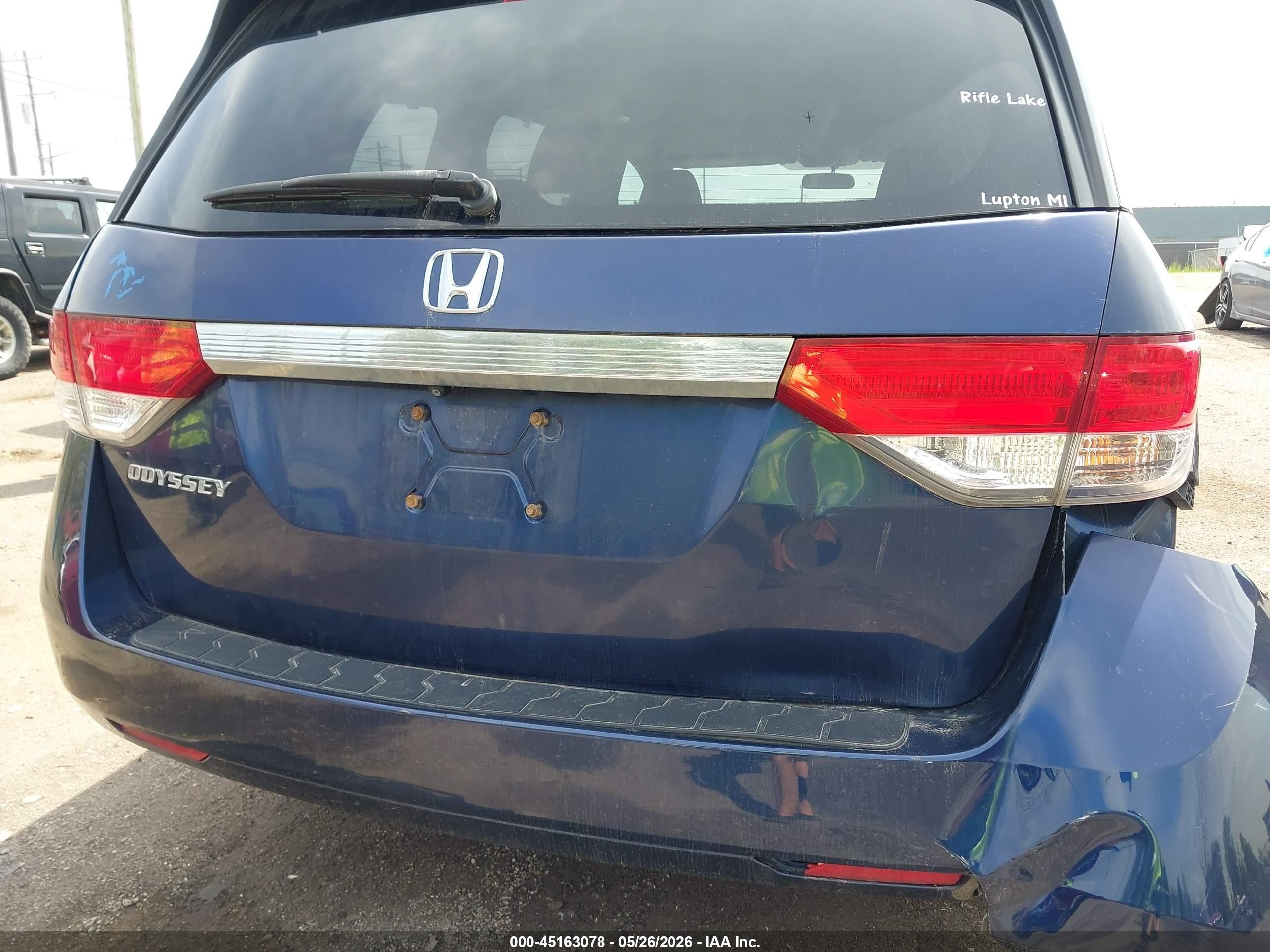 2014 Honda Odyssey Ex Navy vin: 5FNRL5H47EB097578